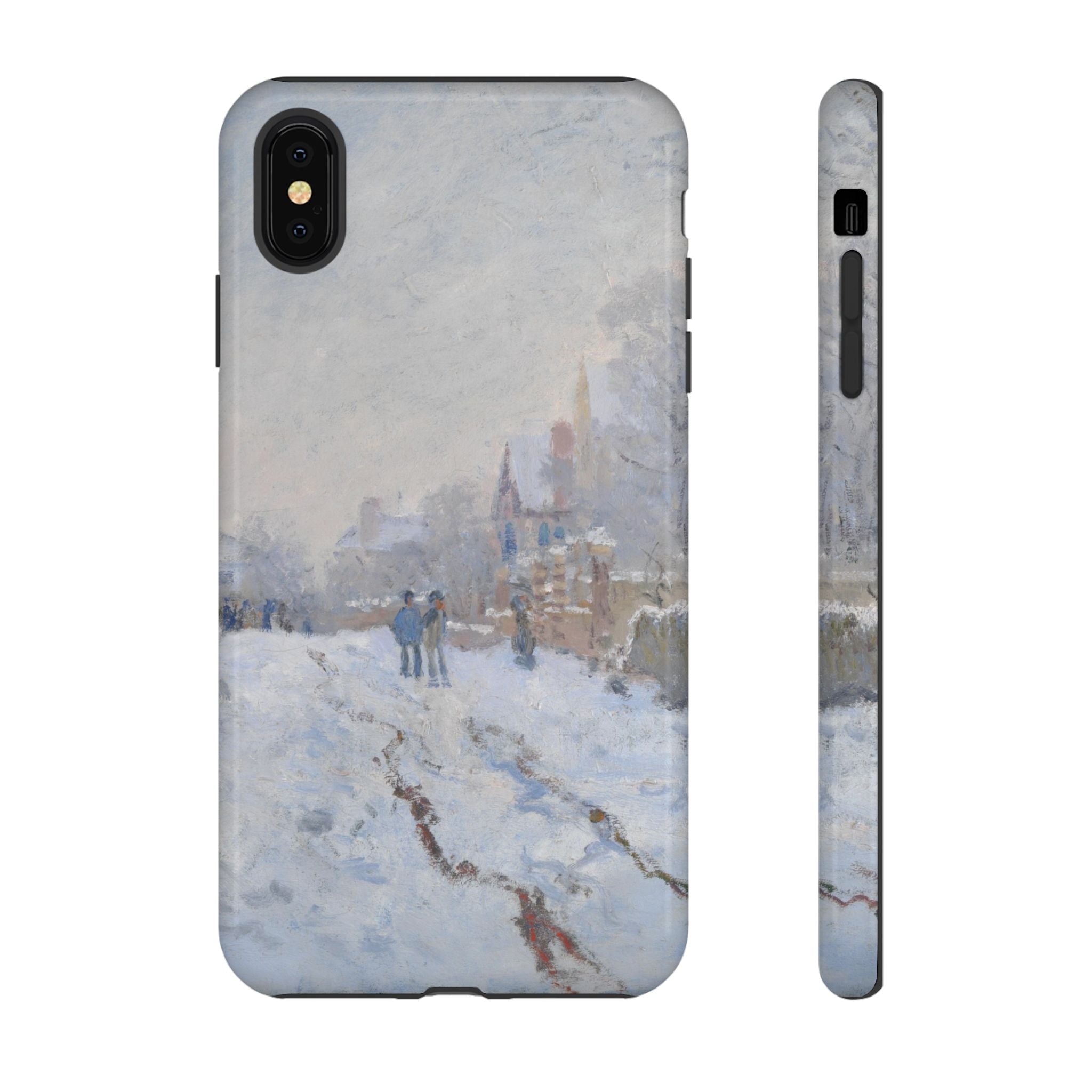Snow Scene at Argenteuil by Claude Monet - iPhone Tough Case