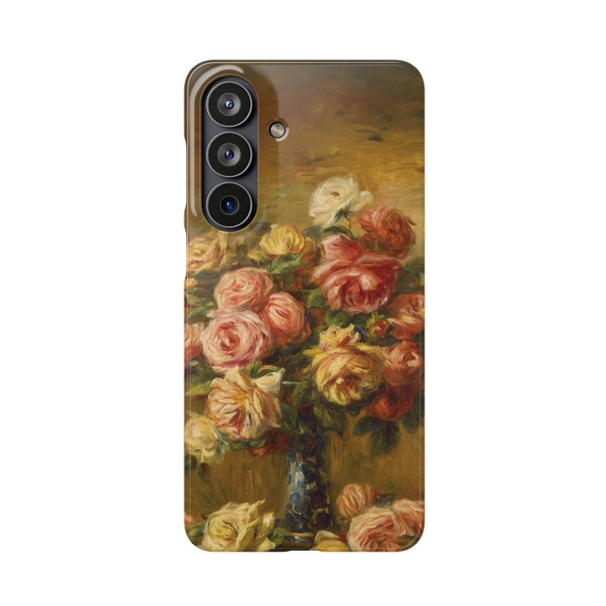 Roses in a Vase by Pierre Auguste Renoir - Samsung Slim Case