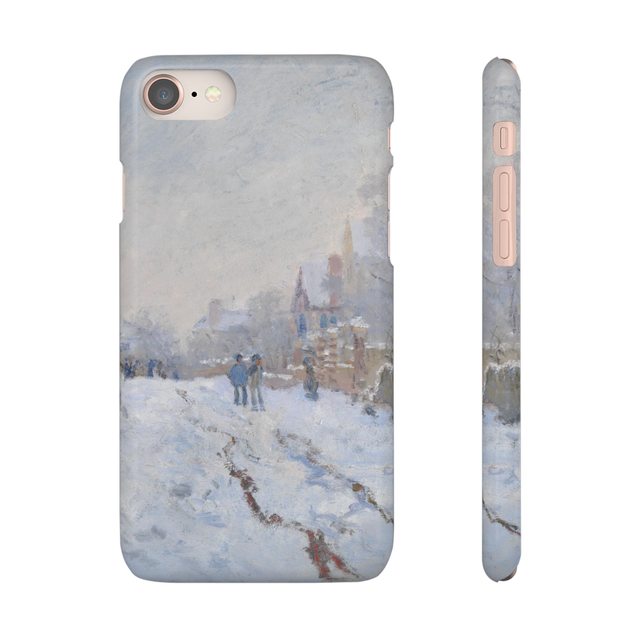 Snow Scene at Argenteuil by Claude Monet - iPhone Slim Case