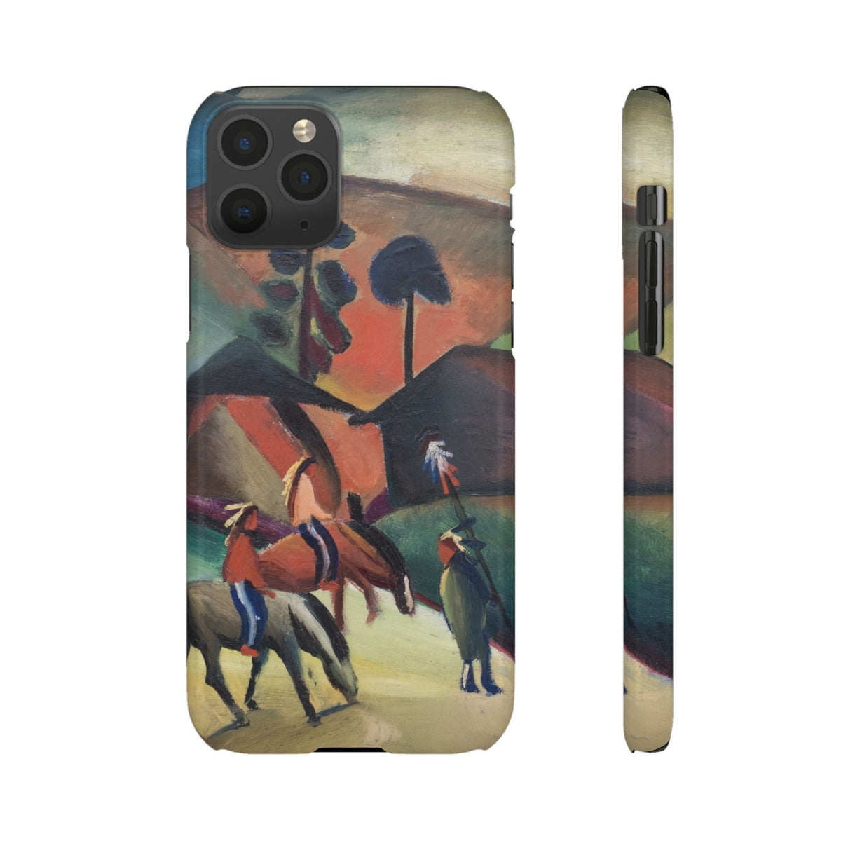 Indians on Horsebacks by August Macke - iPhone Slim Case