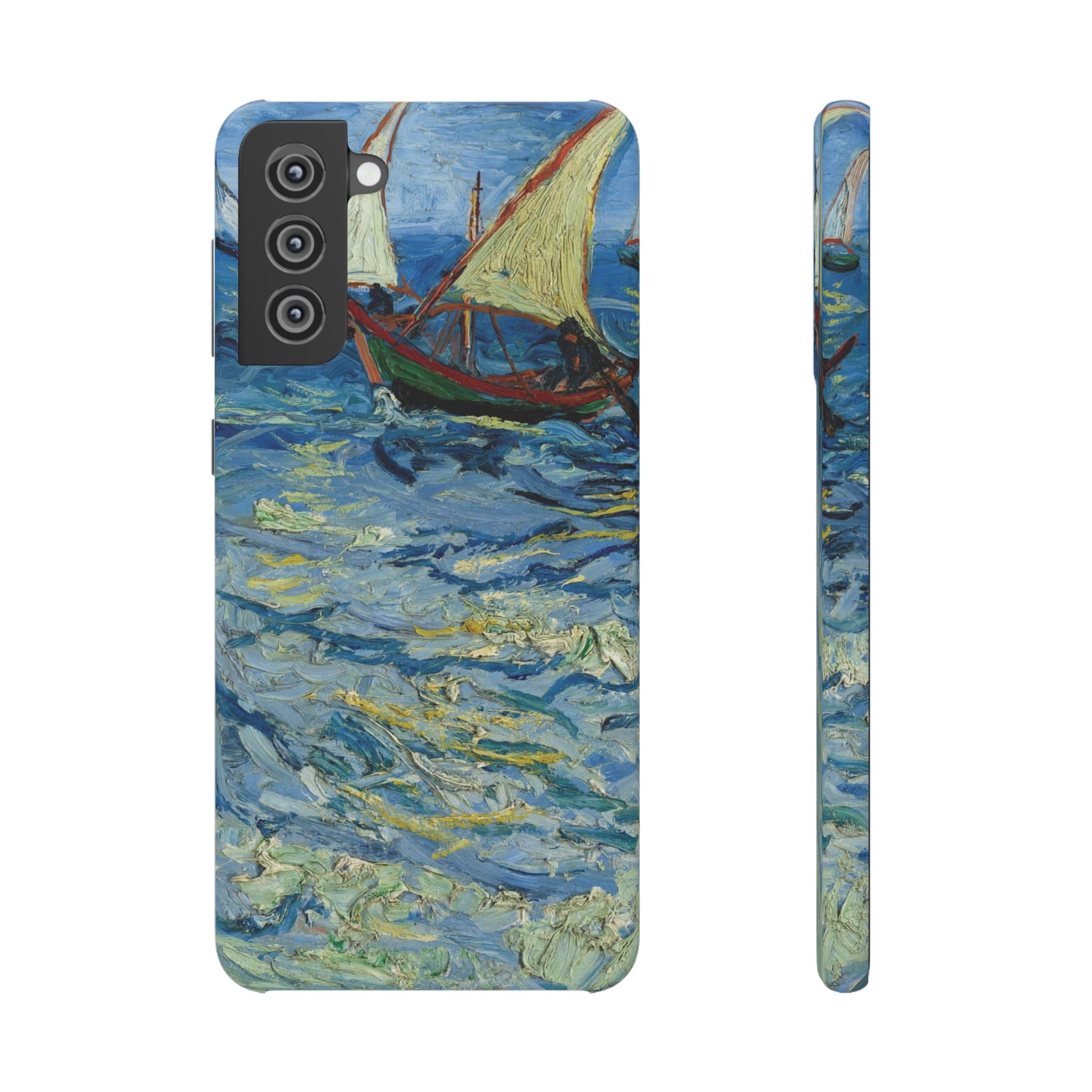 Fishing Boats at Sea by Vincent van Gogh - Samsung Slim Case
