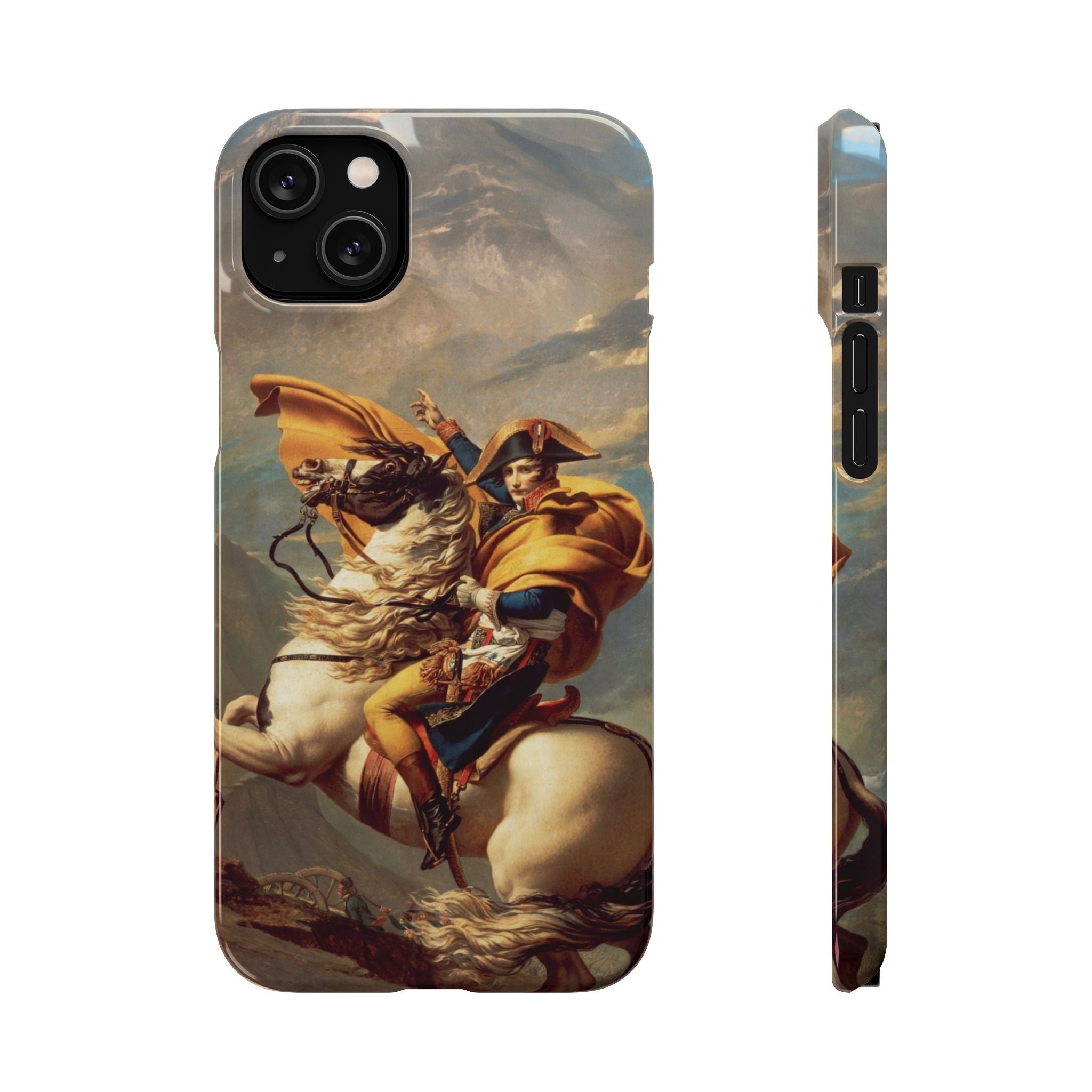 Napoleon at the Saint-Bernard Pass by Jacques-Louis David - iPhone Slim Case