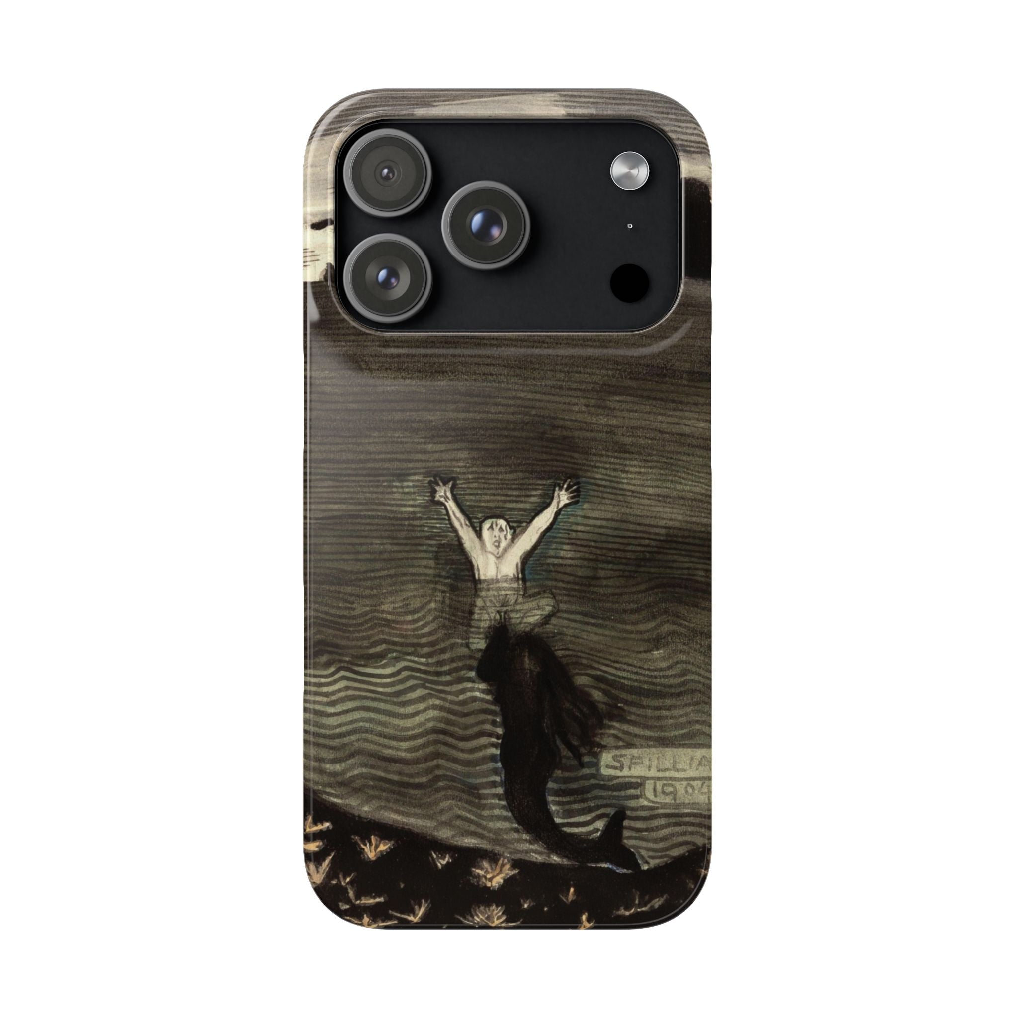 The Call of the Mermaid The Drowning by Leon Spilliaert - iPhone Slim Case