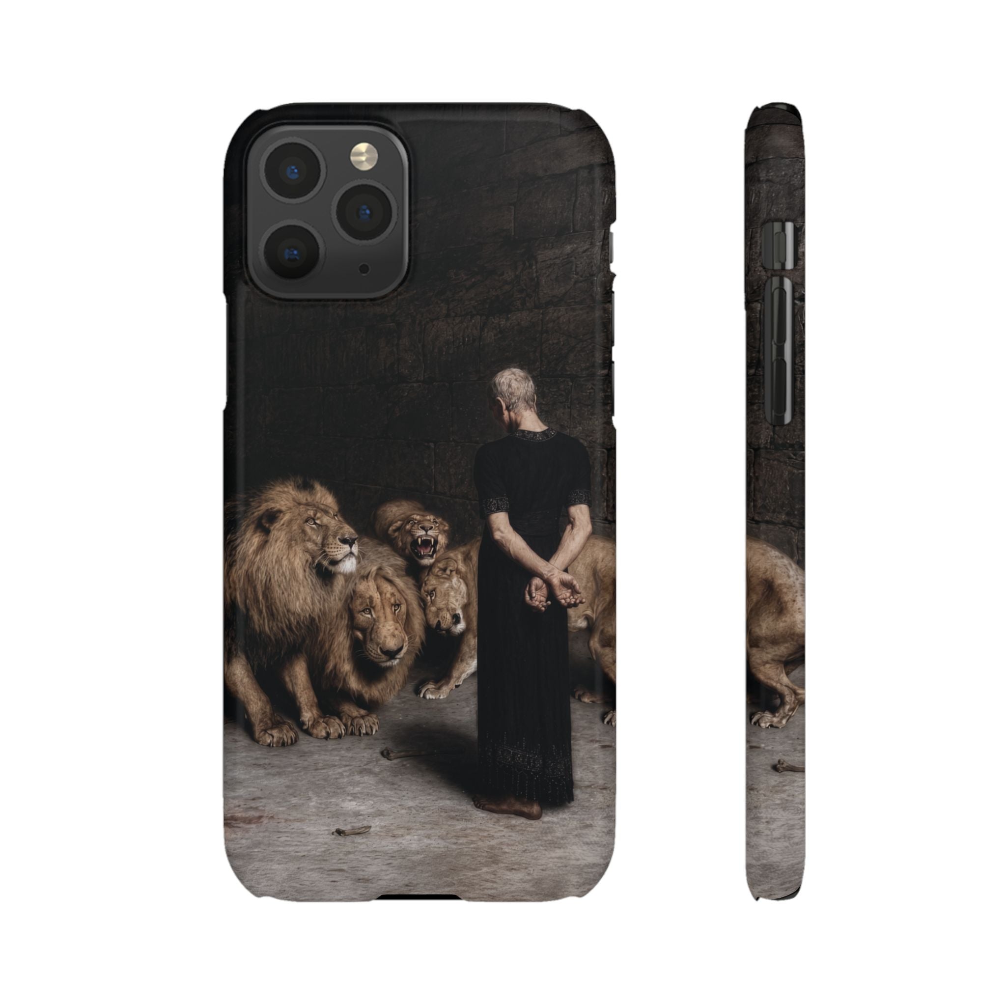 Daniel in the Lion's Den by Briton Riviere - iPhone Slim Case