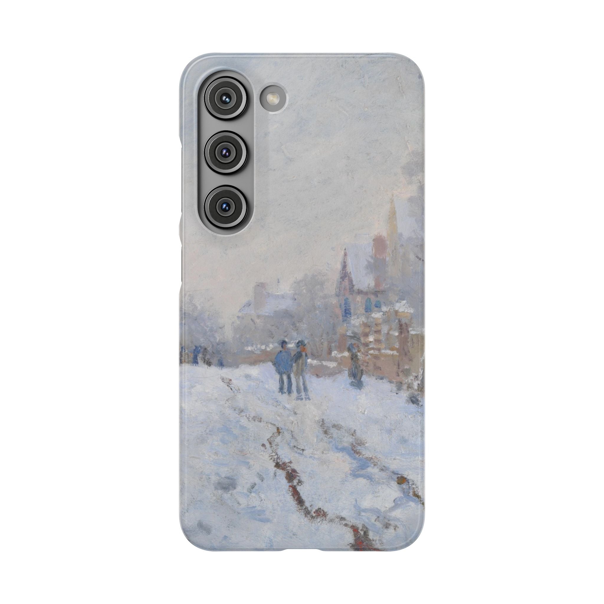 Snow Scene at Argenteuil by Claude Monet - Samsung Slim Case