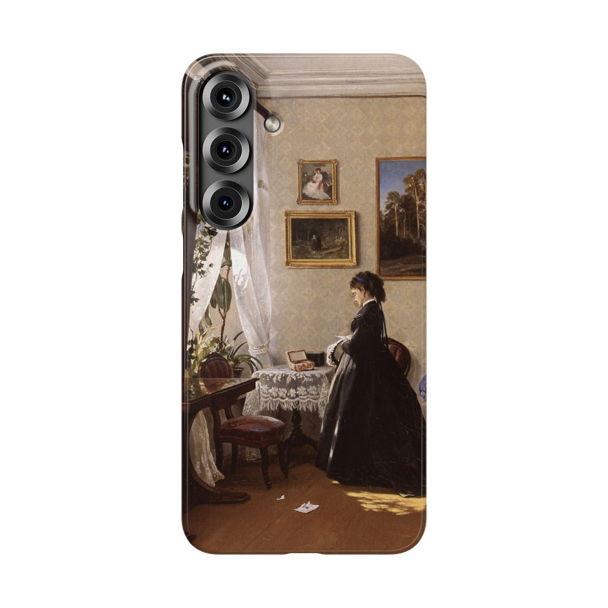 In front of the mirror by Ivan Ivanovich Shishkin - Samsung Slim Case