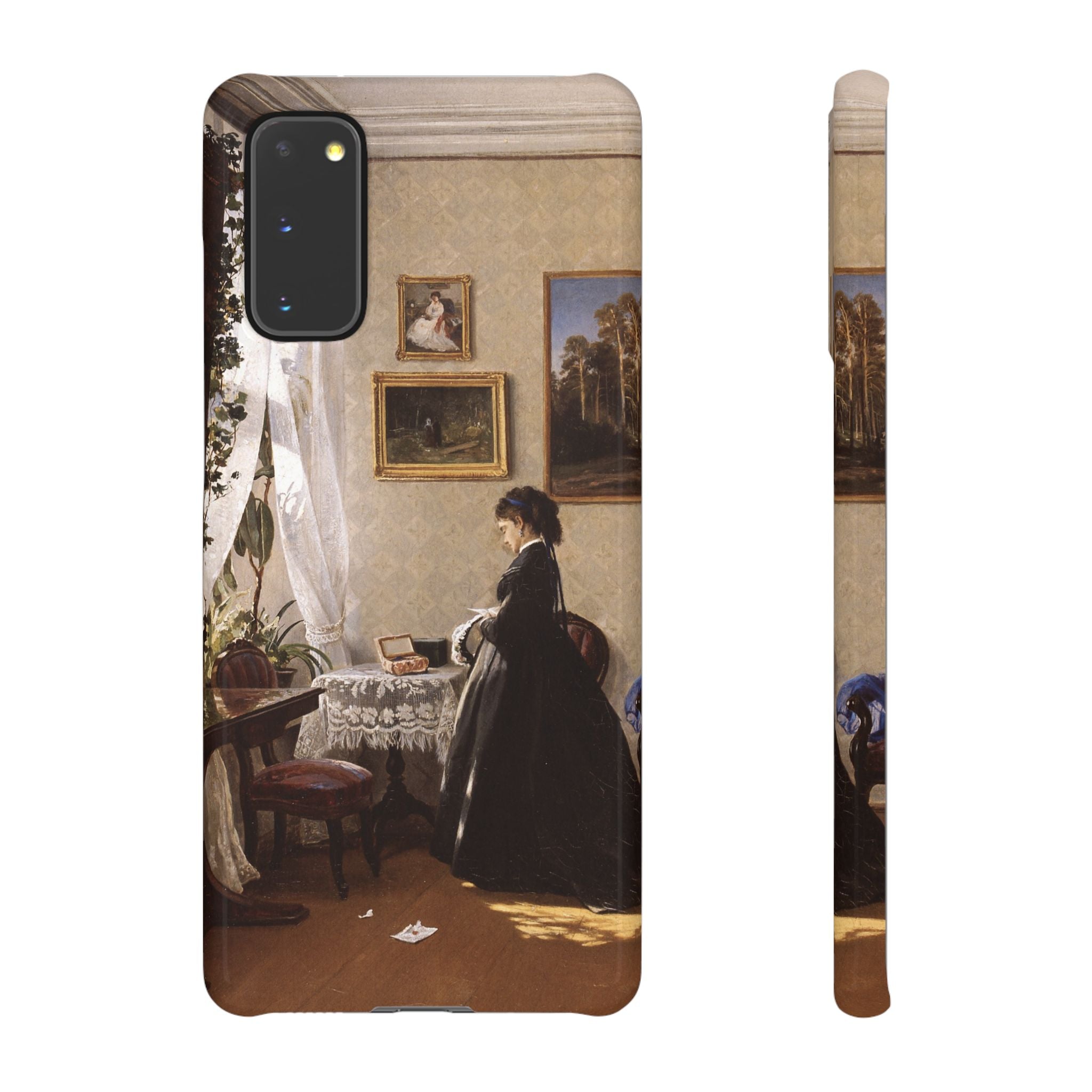 In front of the mirror by Ivan Ivanovich Shishkin - Samsung Slim Case