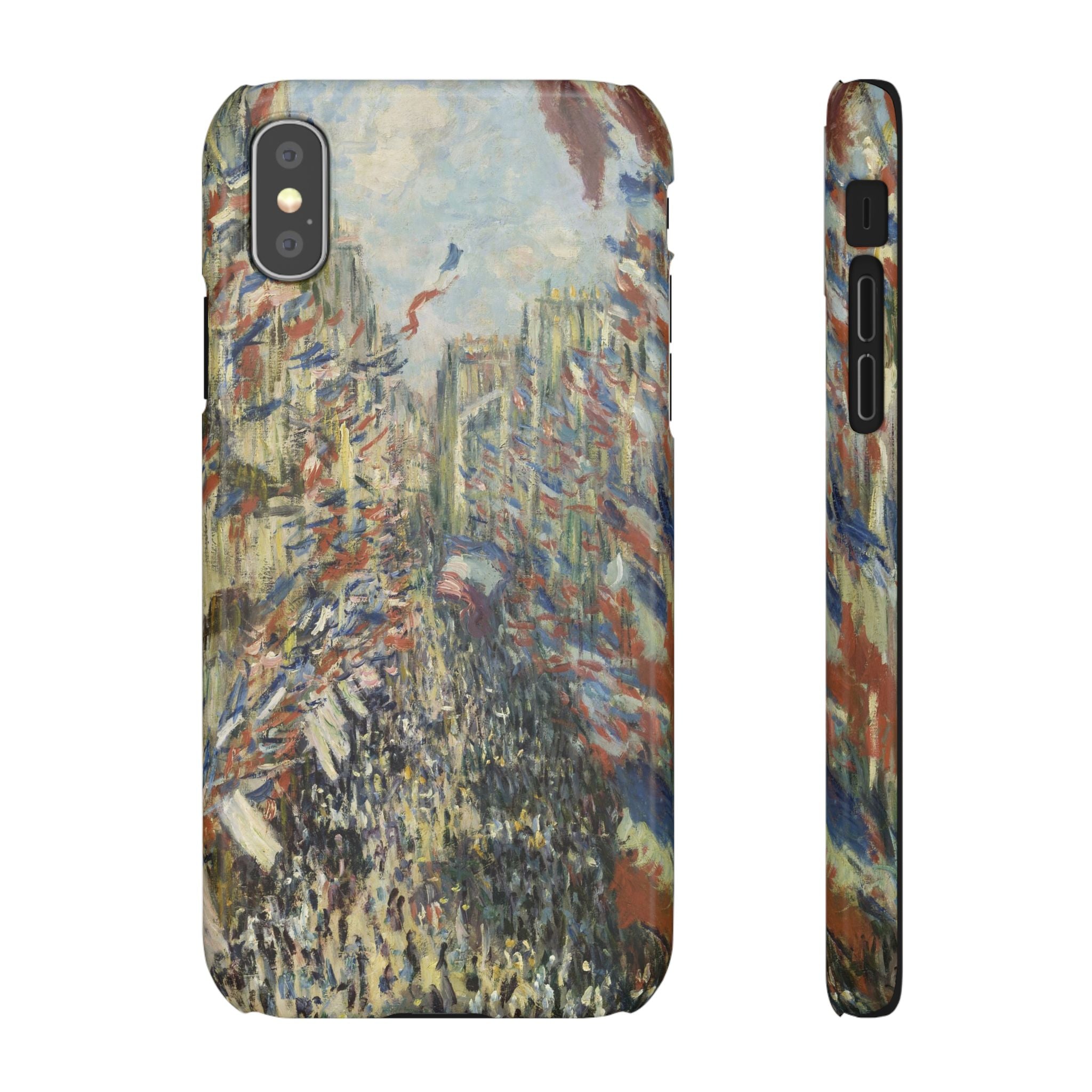 The Rue Montorgueil in Paris by Claude Monet - iPhone Slim Case