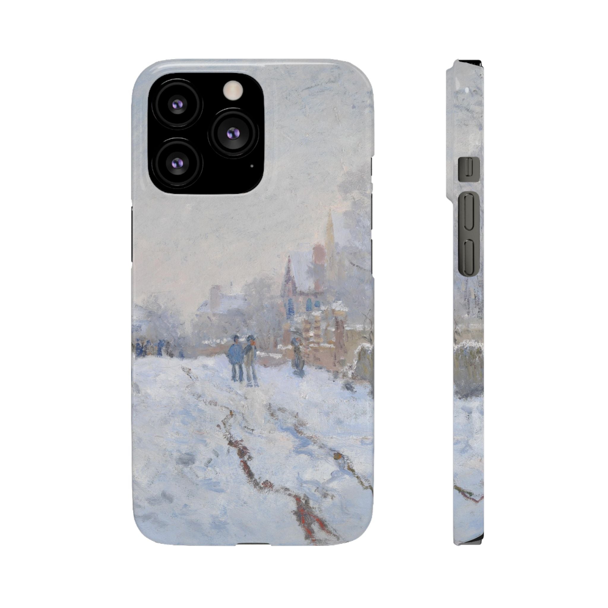 Snow Scene at Argenteuil by Claude Monet - iPhone Slim Case