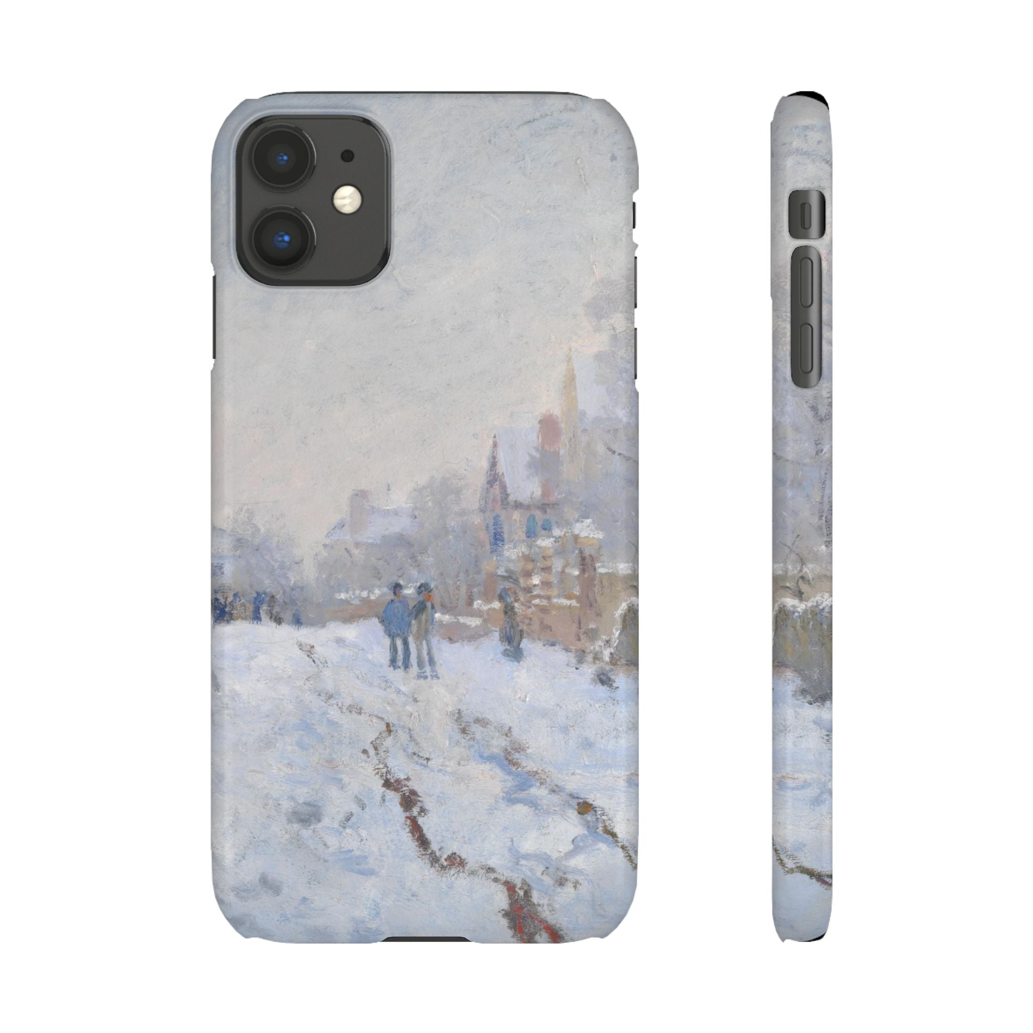 Snow Scene at Argenteuil by Claude Monet - iPhone Slim Case
