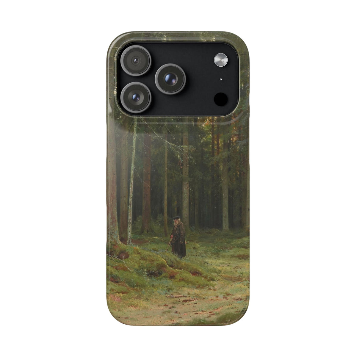 In the Forest of Countess Mordvinova Petergof by Ivan Ivanovich Shishkin - iPhone Slim Case