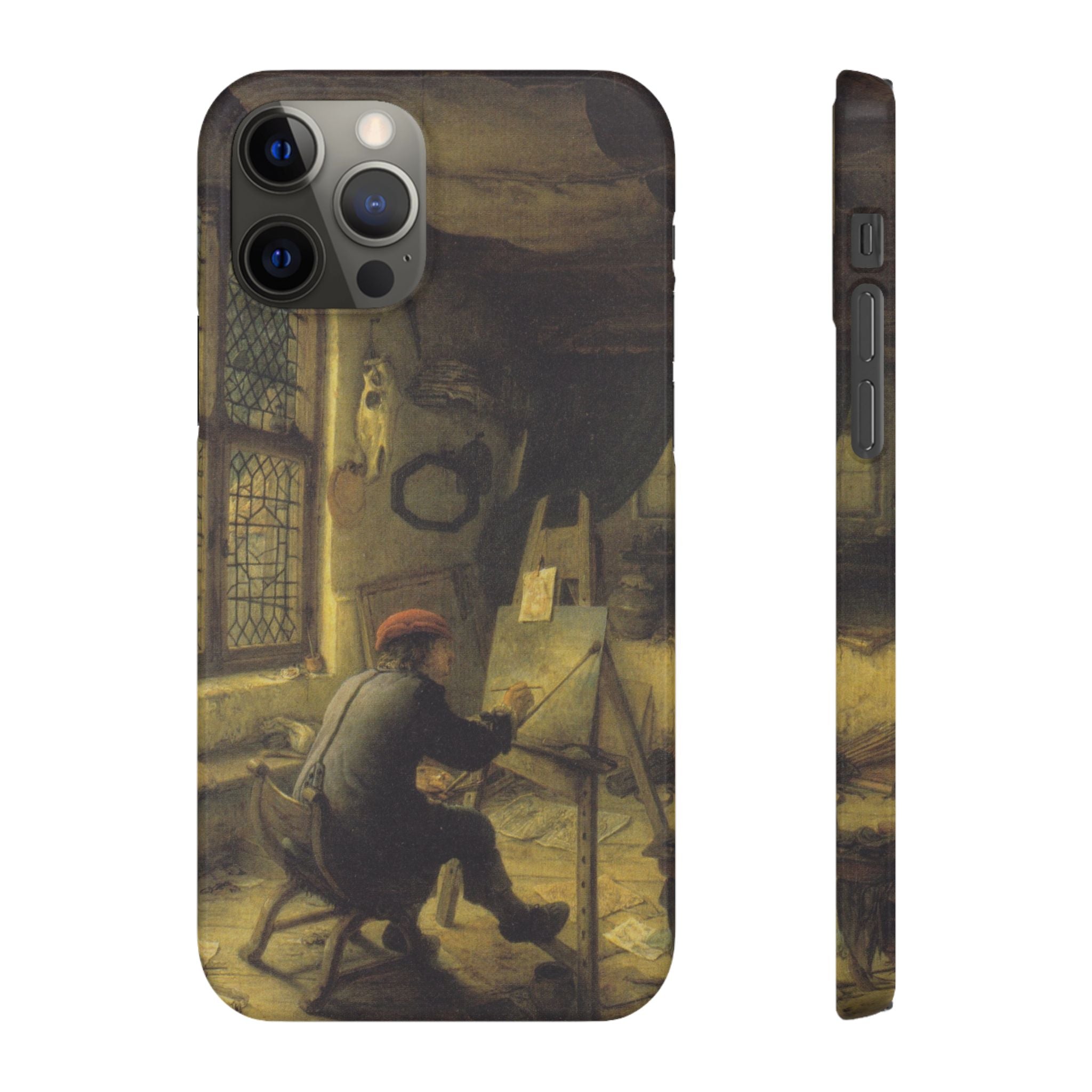 The Painter in His Workshop by Adriaen van Ostade - iPhone Slim Case