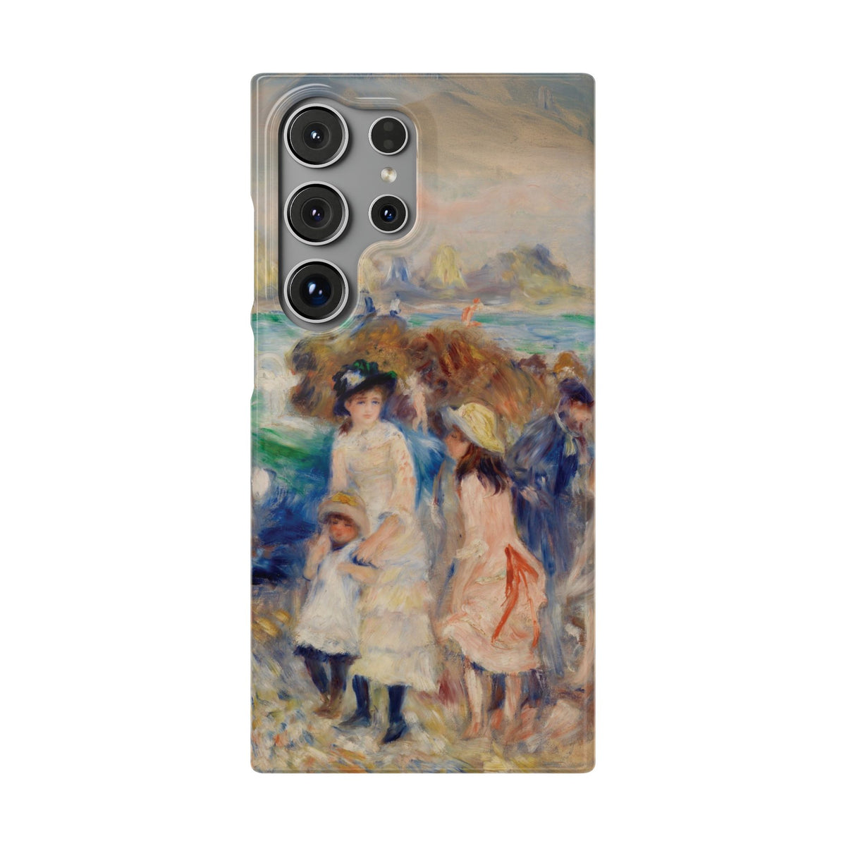 Children at the Beach at Guernsey by Pierre Auguste Renoir - Samsung Slim Case