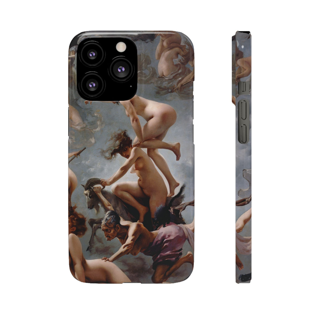 Witches going to their Sabbath by Luis Ricardo Falero - iPhone Slim Case