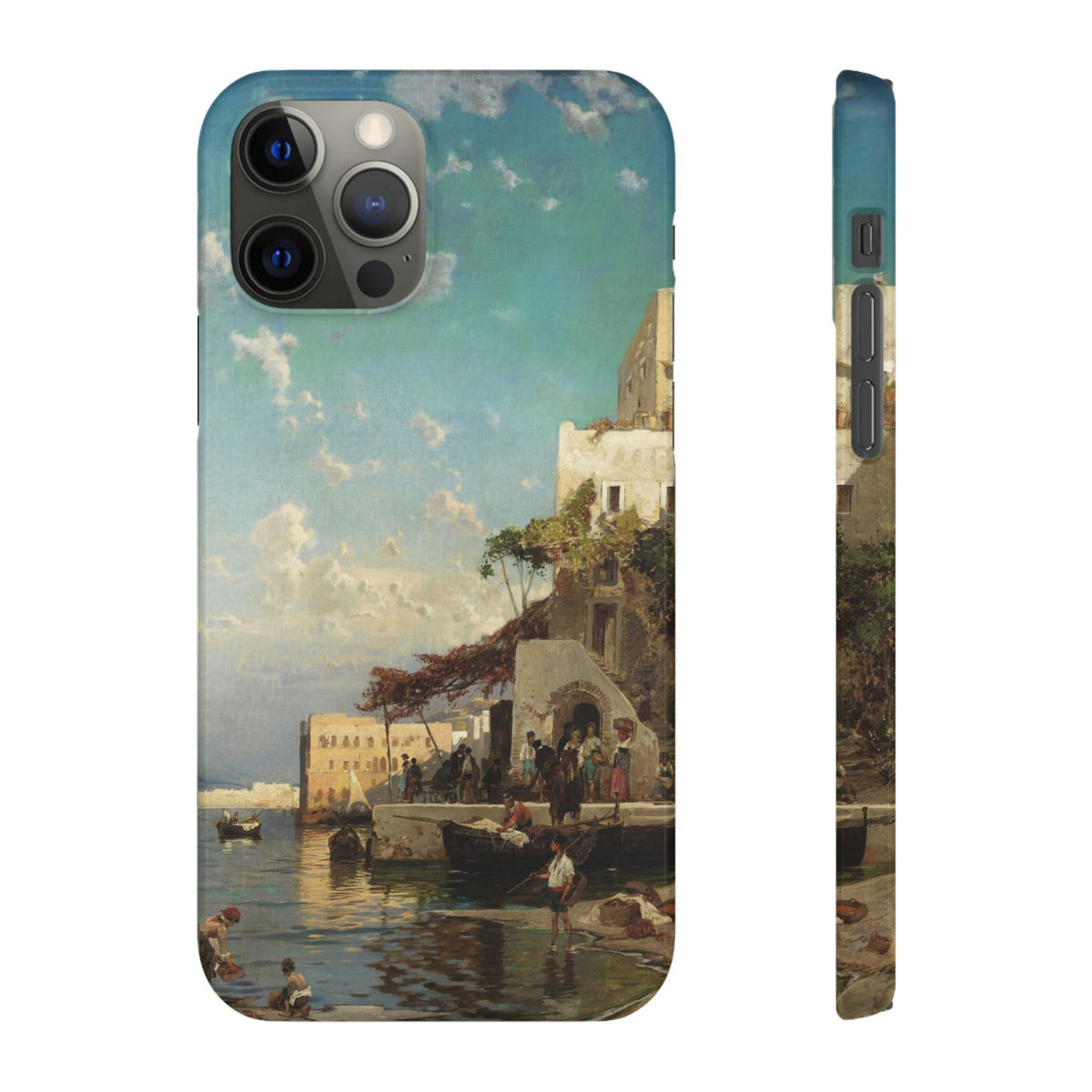 Evening Meeting of the Fishermen by Hermann Corrodi - iPhone Slim Case