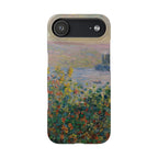 Flower Beds at Vétheuil by Claude Monet - iPhone Slim Case