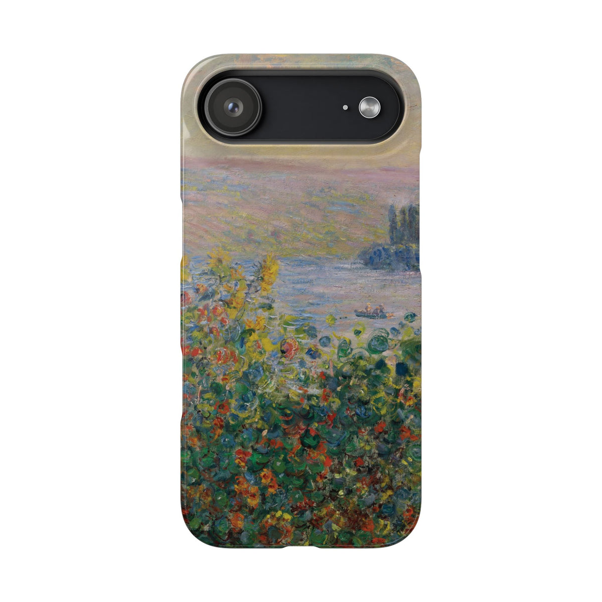 Flower Beds at Vétheuil by Claude Monet - iPhone Slim Case