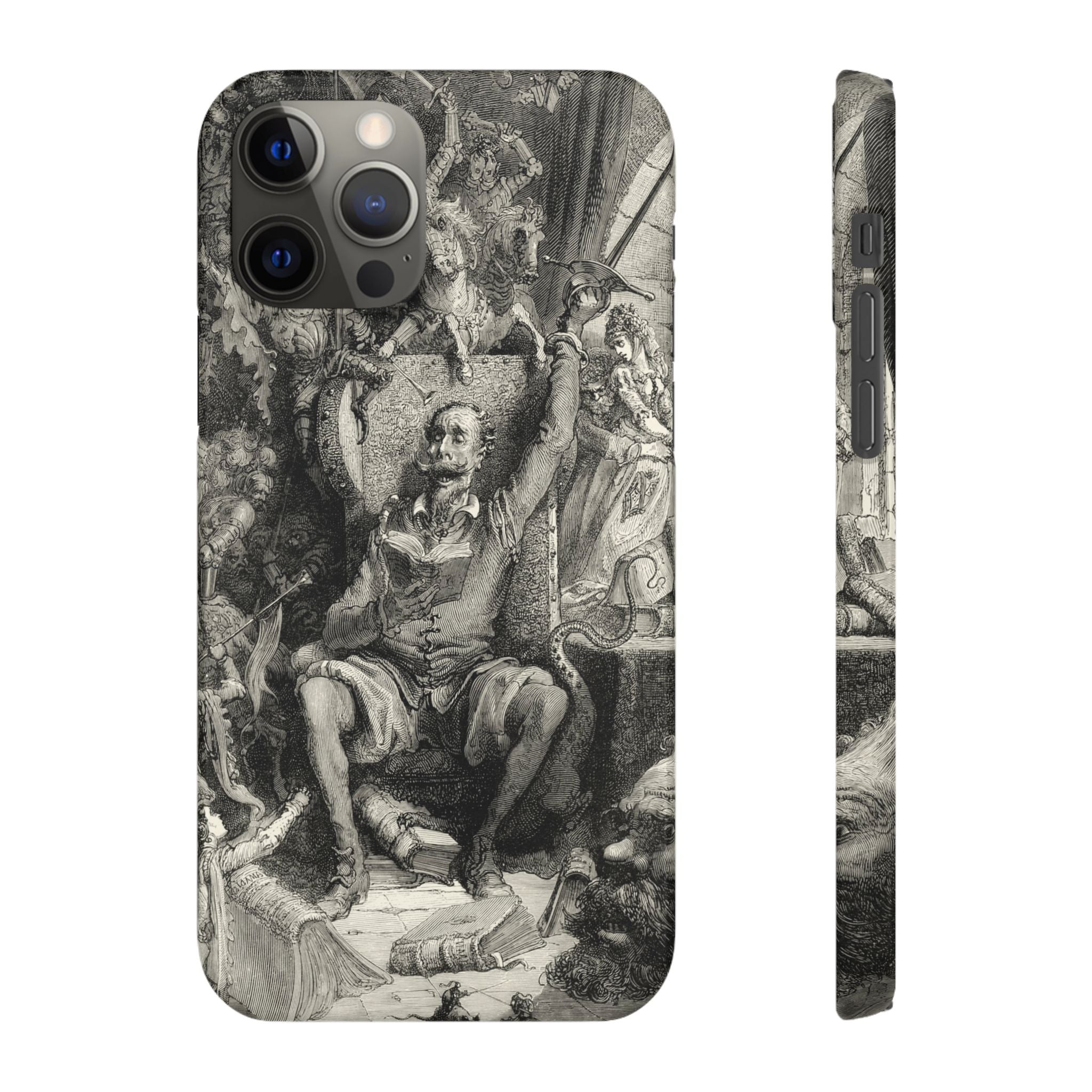 Don Quixote and His Visions by Gustave Doré - iPhone Slim Case