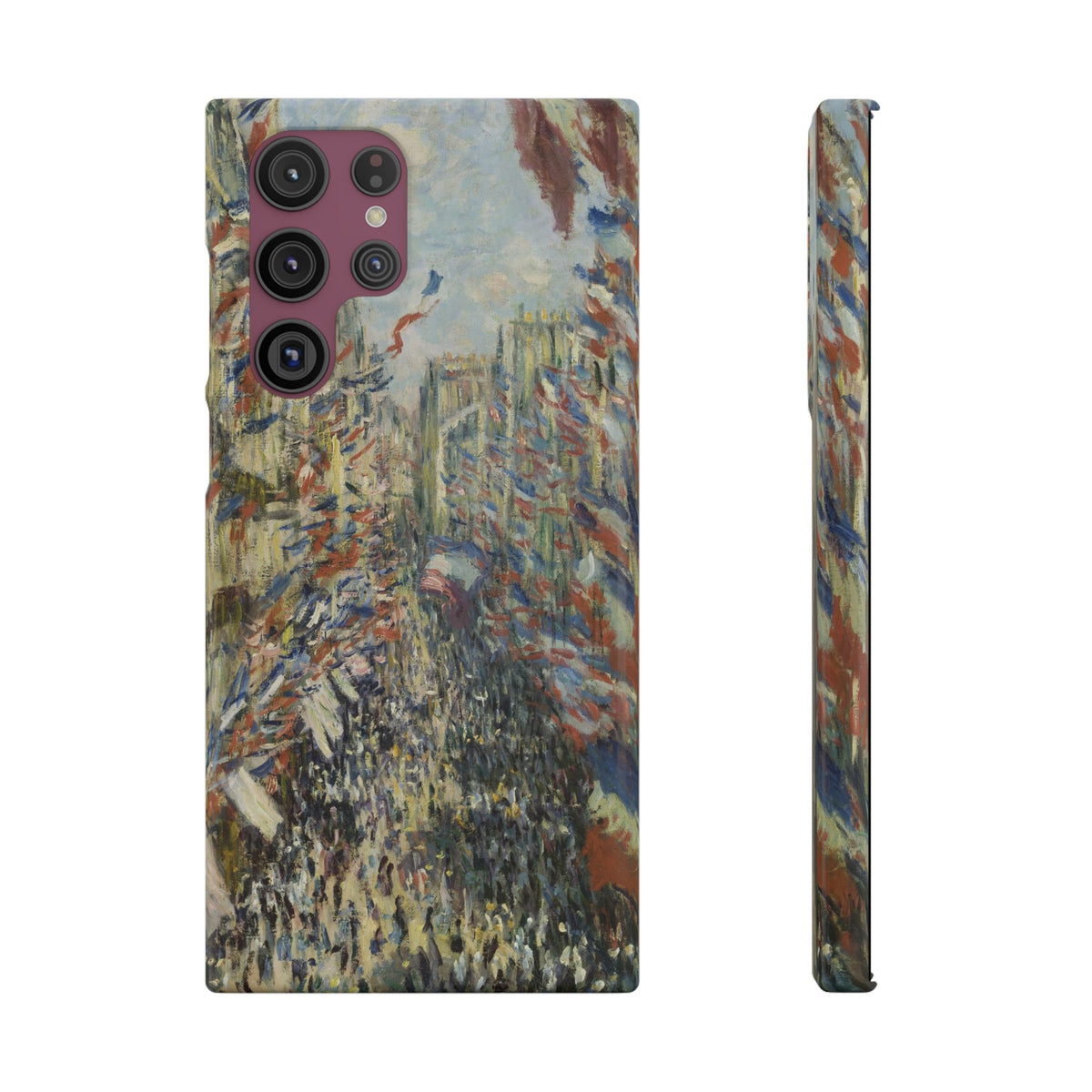 The Rue Montorgueil in Paris by Claude Monet - Samsung Slim Case