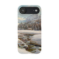 Winter landscape in Switzerland near Engadin by Peder Mork Monsted - iPhone Slim Case