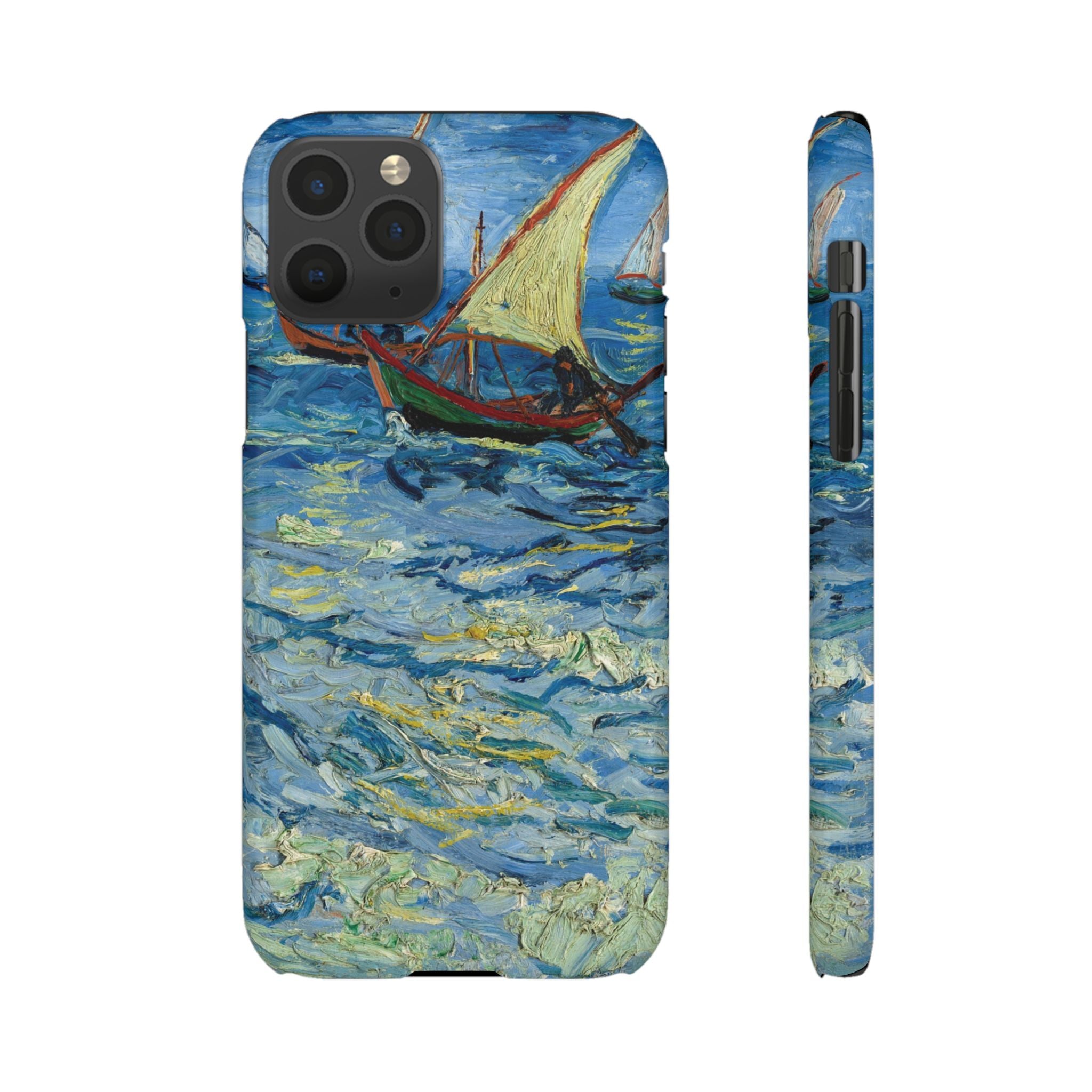 Fishing Boats at Sea by Vincent van Gogh - iPhone Slim Case