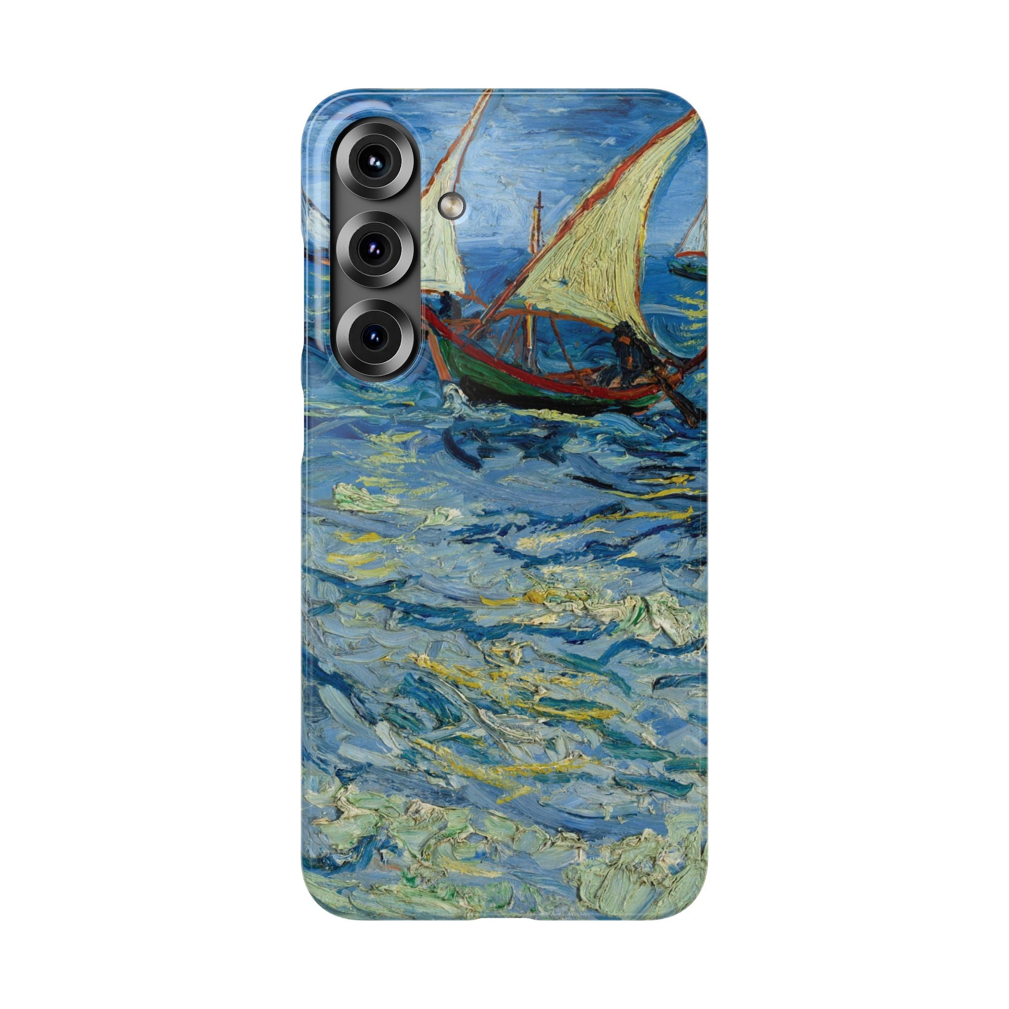 Fishing Boats at Sea by Vincent van Gogh - Samsung Slim Case