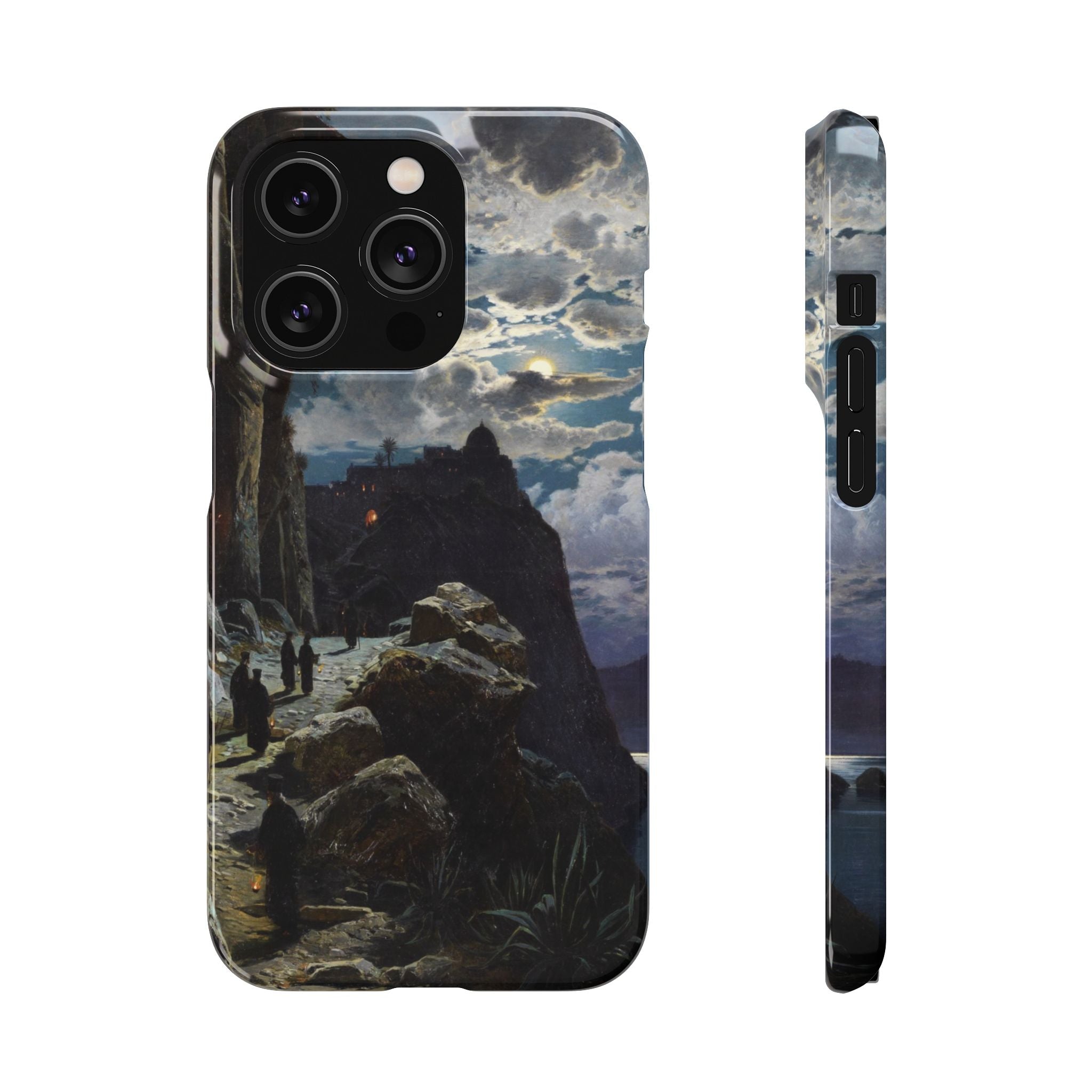 Procession of Monks on Mount Athos by Hermann Corrodi - iPhone Slim Case