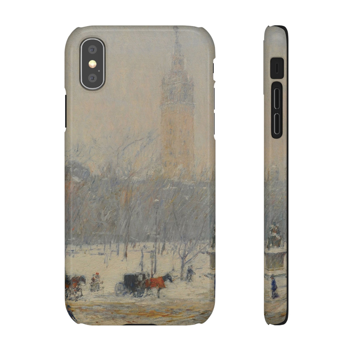 Snowstorm, Madison Square by Childe Hassam - iPhone Slim Case