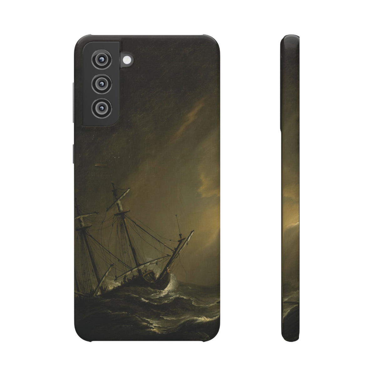 A Small Dutch Ship Riding out a Storm by Willem van de Velde - Samsung Slim Case
