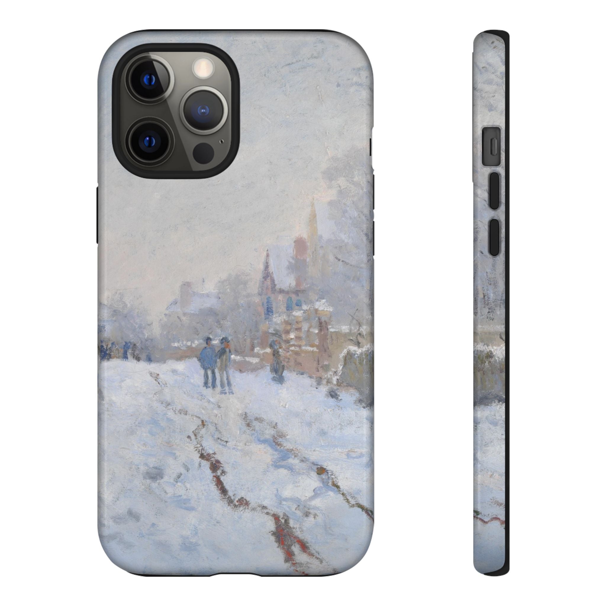 Snow Scene at Argenteuil by Claude Monet - iPhone Tough Case
