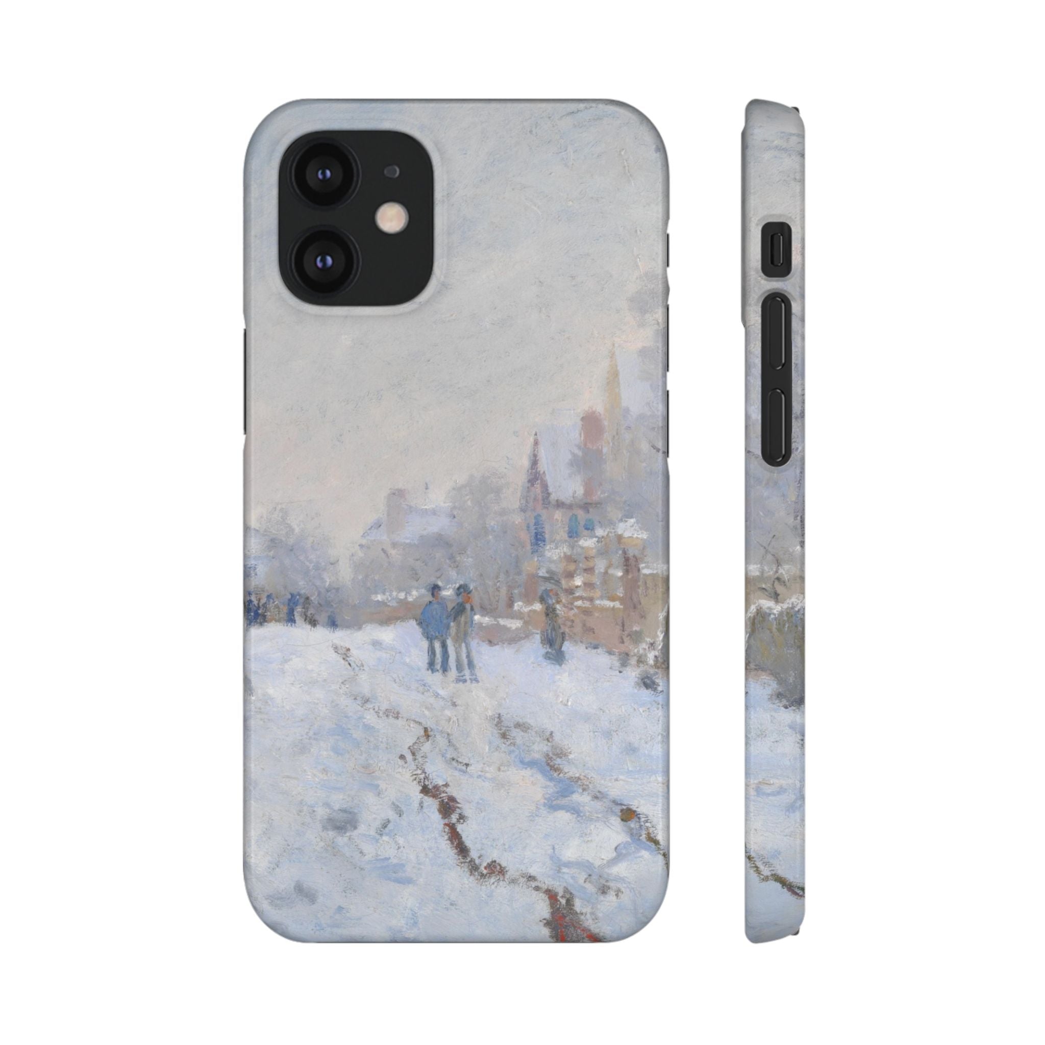 Snow Scene at Argenteuil by Claude Monet - iPhone Slim Case