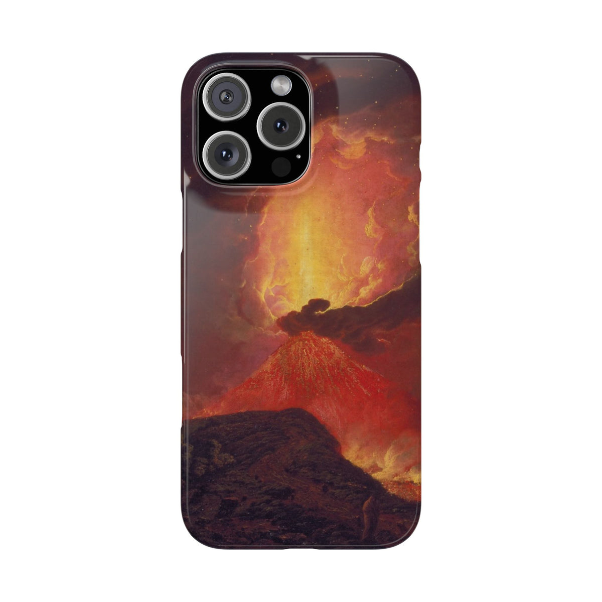 Vesuvius in Eruption by Joseph Wright of Derby - iPhone Slim Case