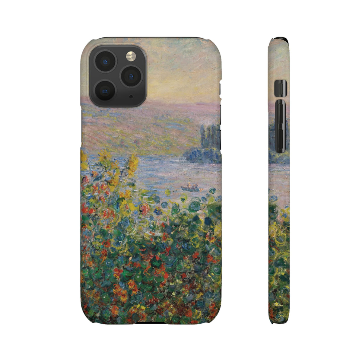 Flower Beds at Vétheuil by Claude Monet - iPhone Slim Case