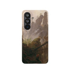 Rocky Landscape in the Elbe Sandstone Mountains by Caspar David Friedrich - Samsung Slim Case