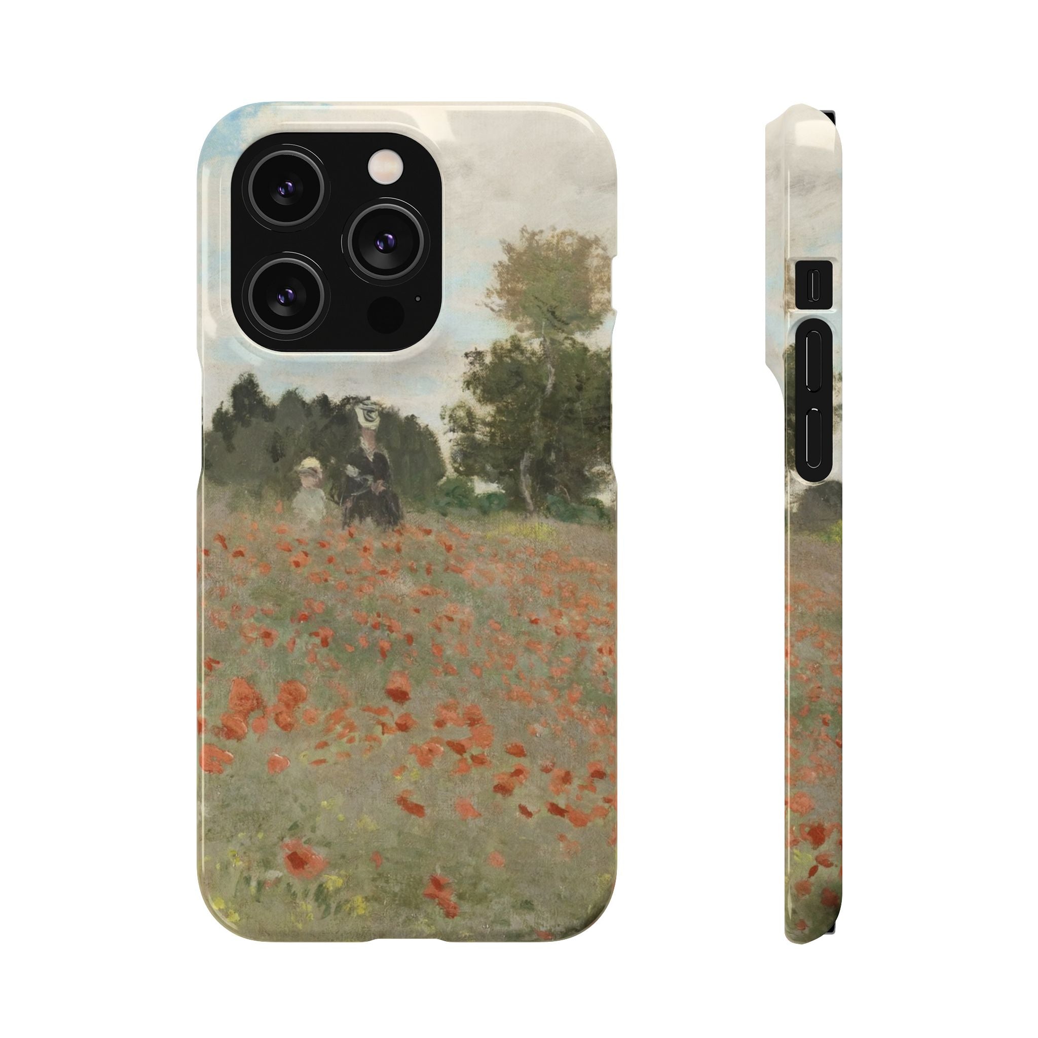The Poppy Field by Claude Monet - iPhone Slim Case