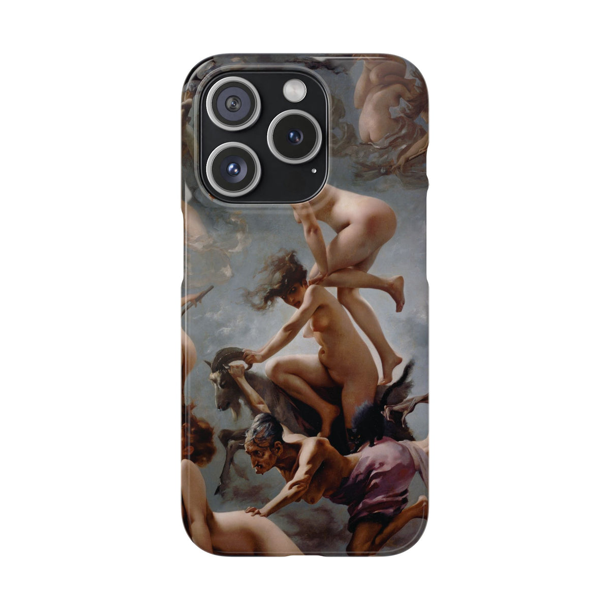Witches going to their Sabbath by Luis Ricardo Falero - iPhone Slim Case