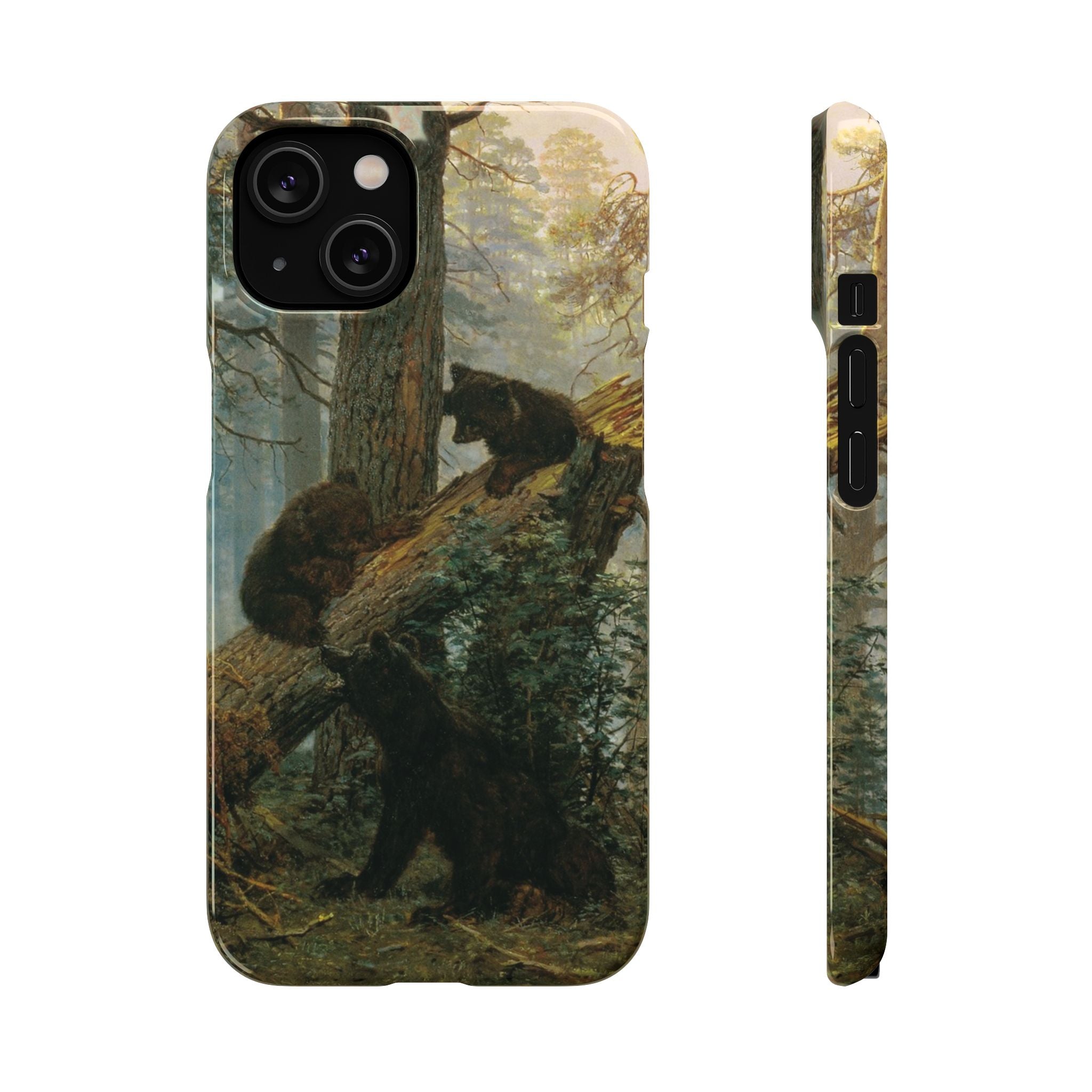 Morning in a Pine Forest by Ivan Ivanovich Shishkin - iPhone Slim Case