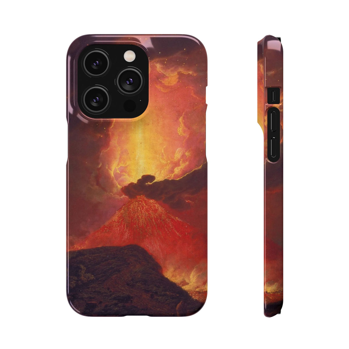 Vesuvius in Eruption by Joseph Wright of Derby - iPhone Slim Case