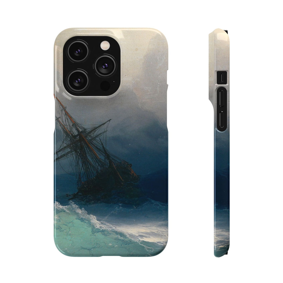 Ship on Stormy Seas by Ivan Aivazovsky - iPhone Slim Case