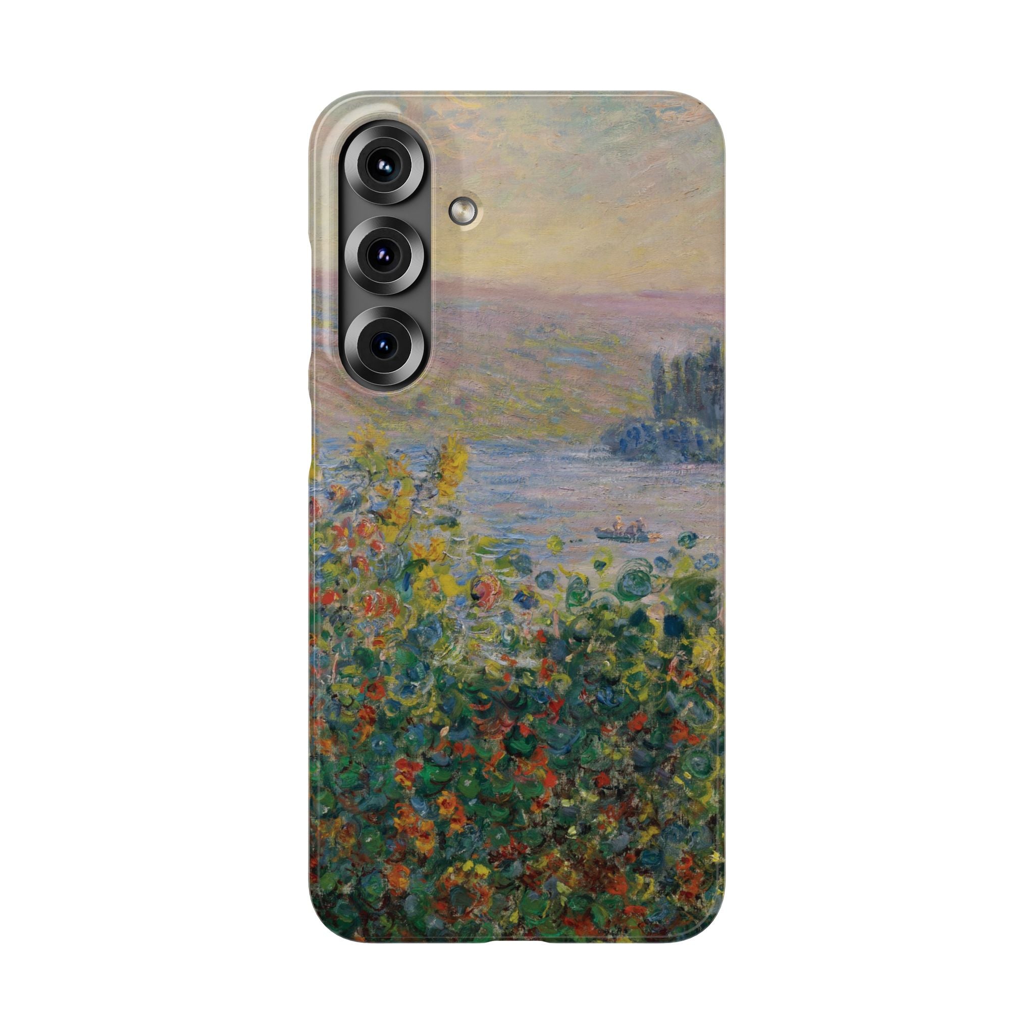 Flower Beds at Vétheuil by Claude Monet - Samsung Slim Case