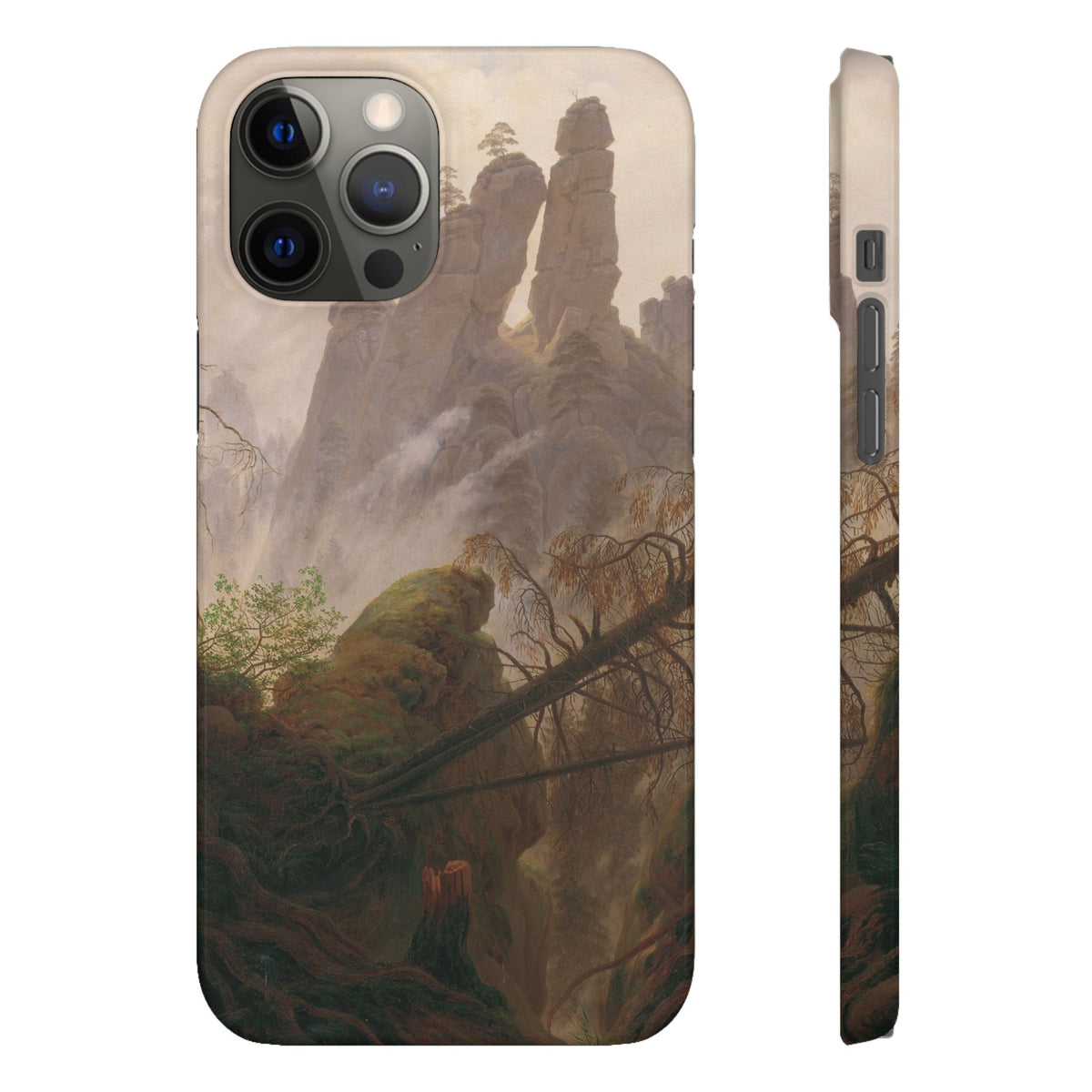 Rocky Landscape in the Elbe Sandstone Mountains by Caspar David Friedrich - iPhone Slim Case