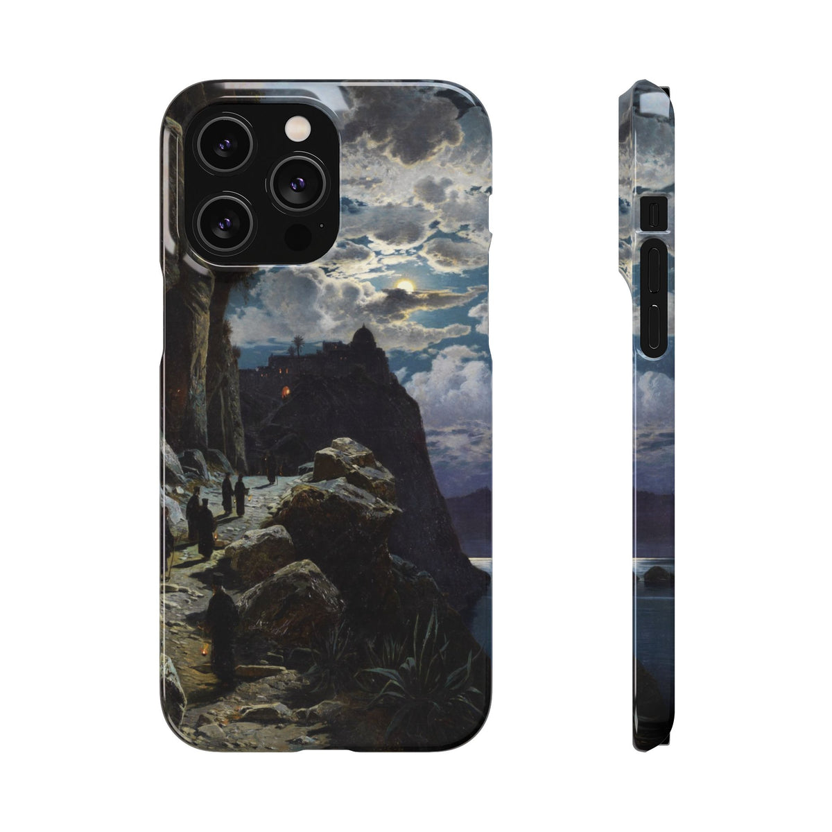 Procession of Monks on Mount Athos by Hermann Corrodi - iPhone Slim Case