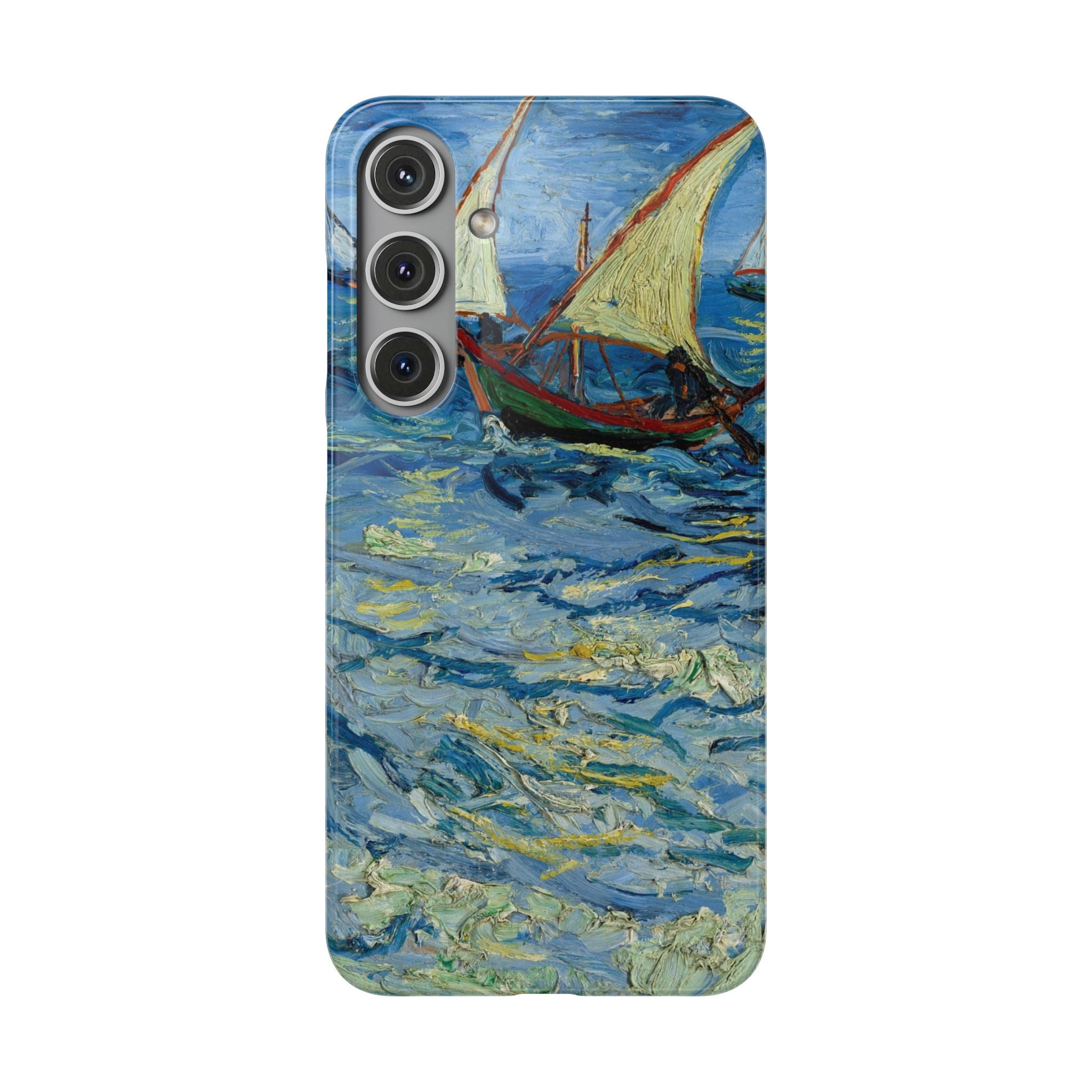 Fishing Boats at Sea by Vincent van Gogh - Samsung Slim Case
