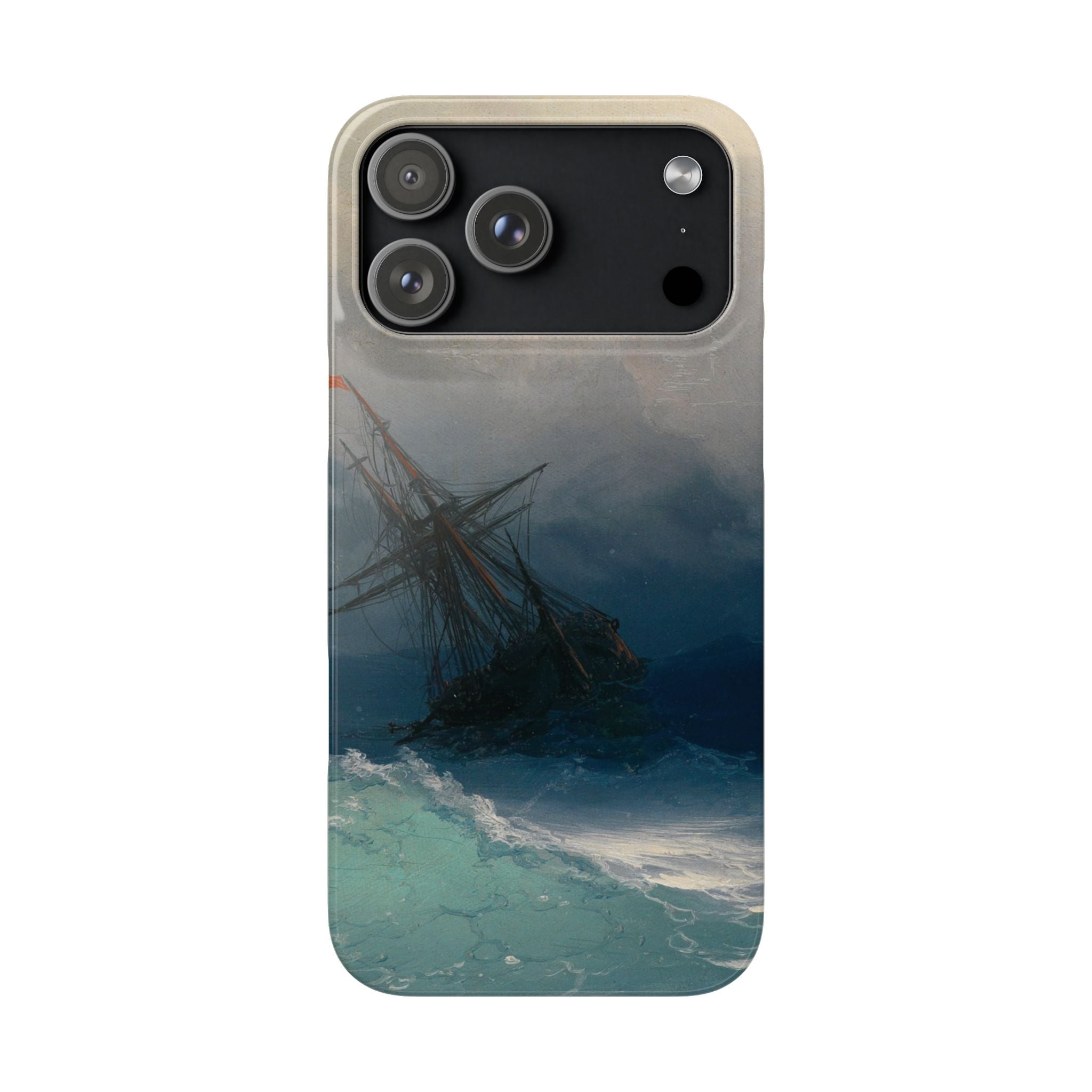 Ship on Stormy Seas by Ivan Aivazovsky - iPhone Slim Case