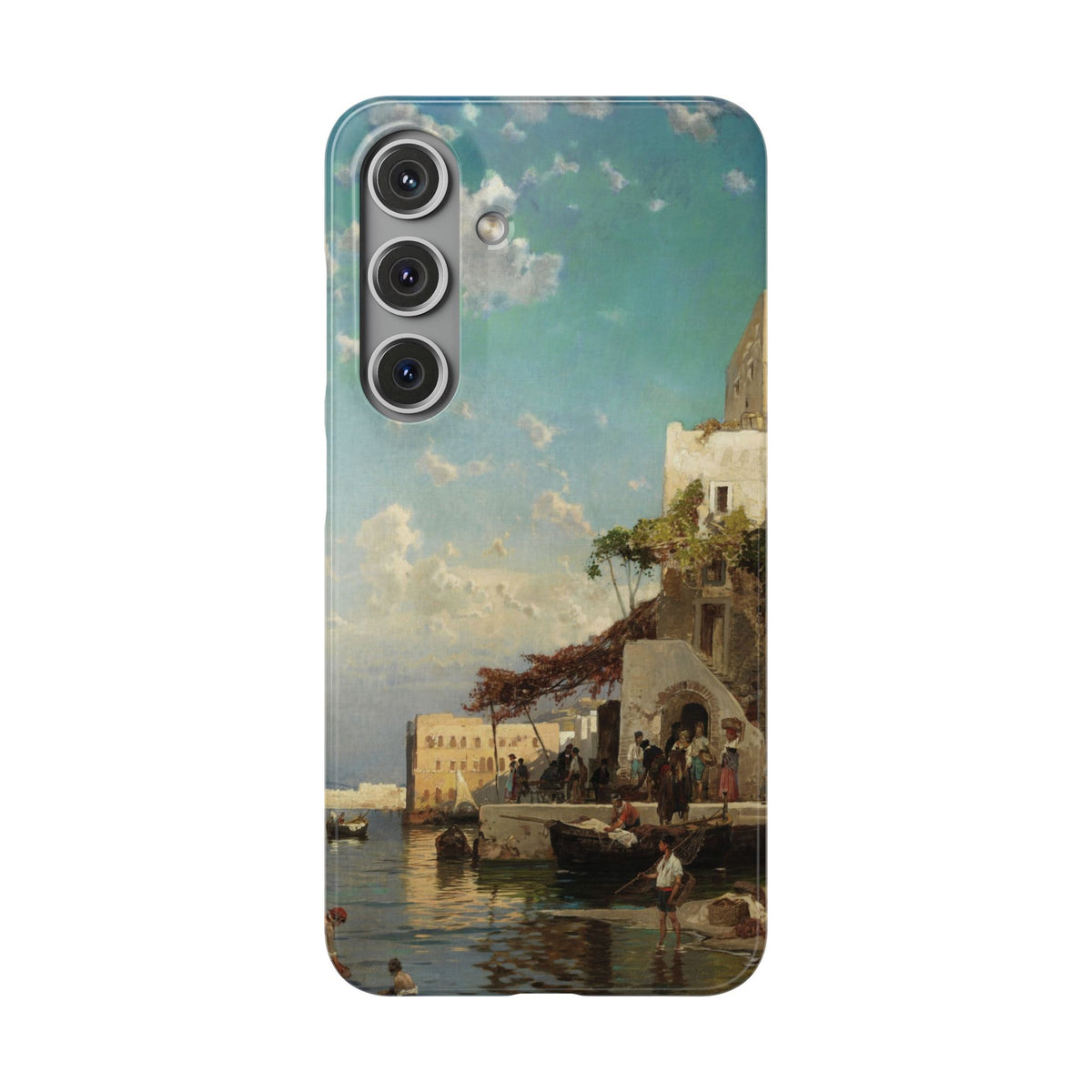 Evening Meeting of the Fishermen by Hermann Corrodi - Samsung Slim Case