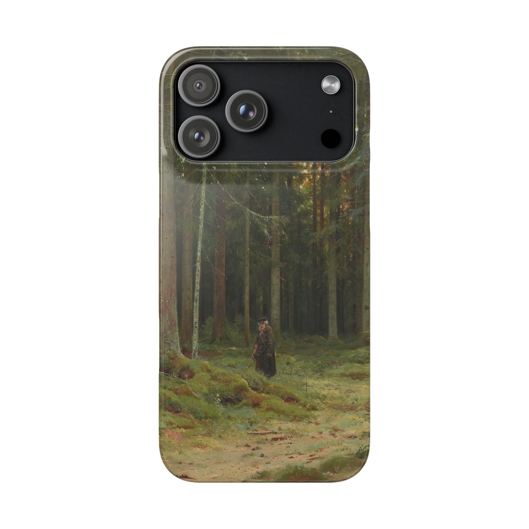 In the Forest of Countess Mordvinova Petergof by Ivan Ivanovich Shishkin - iPhone Slim Case