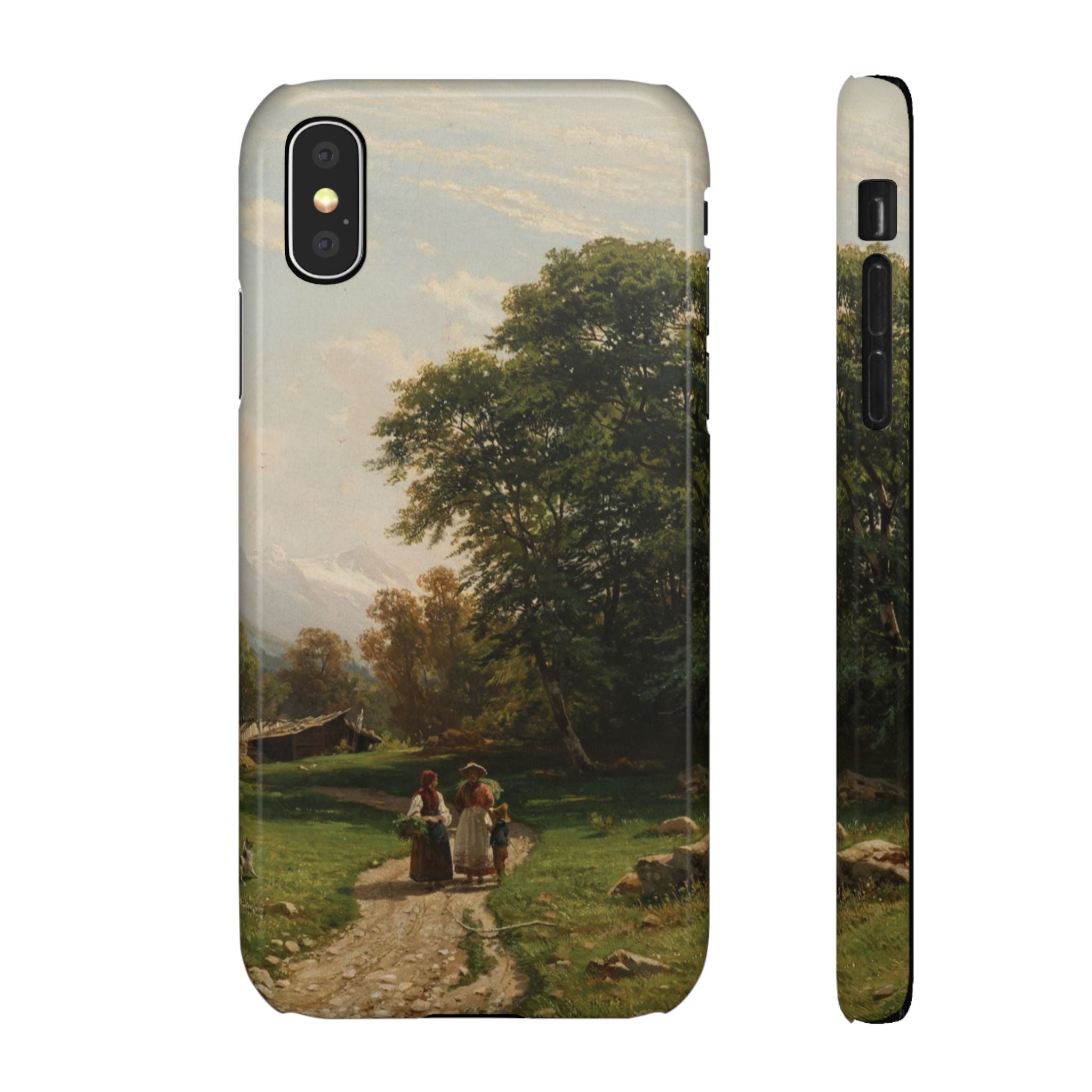 Swiss Landscape by Ivan Ivanovich Shishkin - iPhone Slim Case