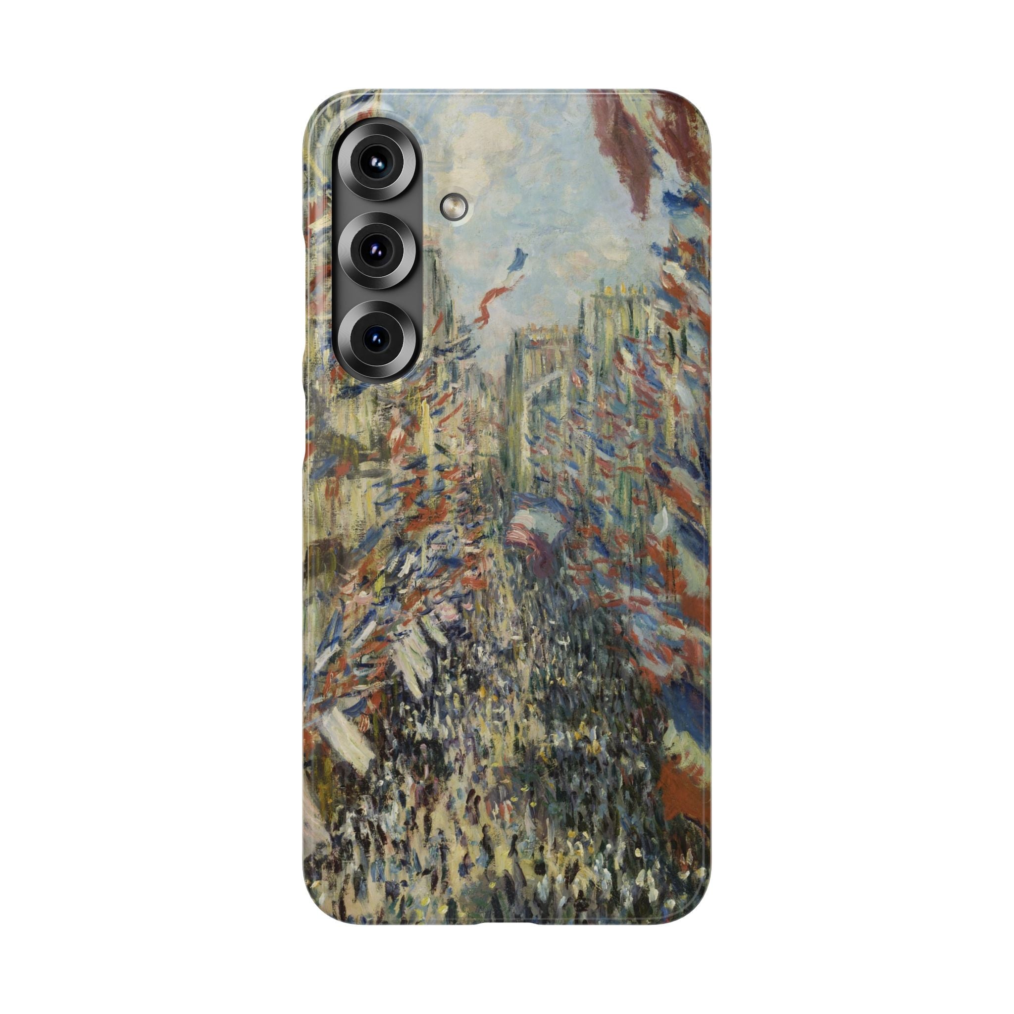 The Rue Montorgueil in Paris by Claude Monet - Samsung Slim Case