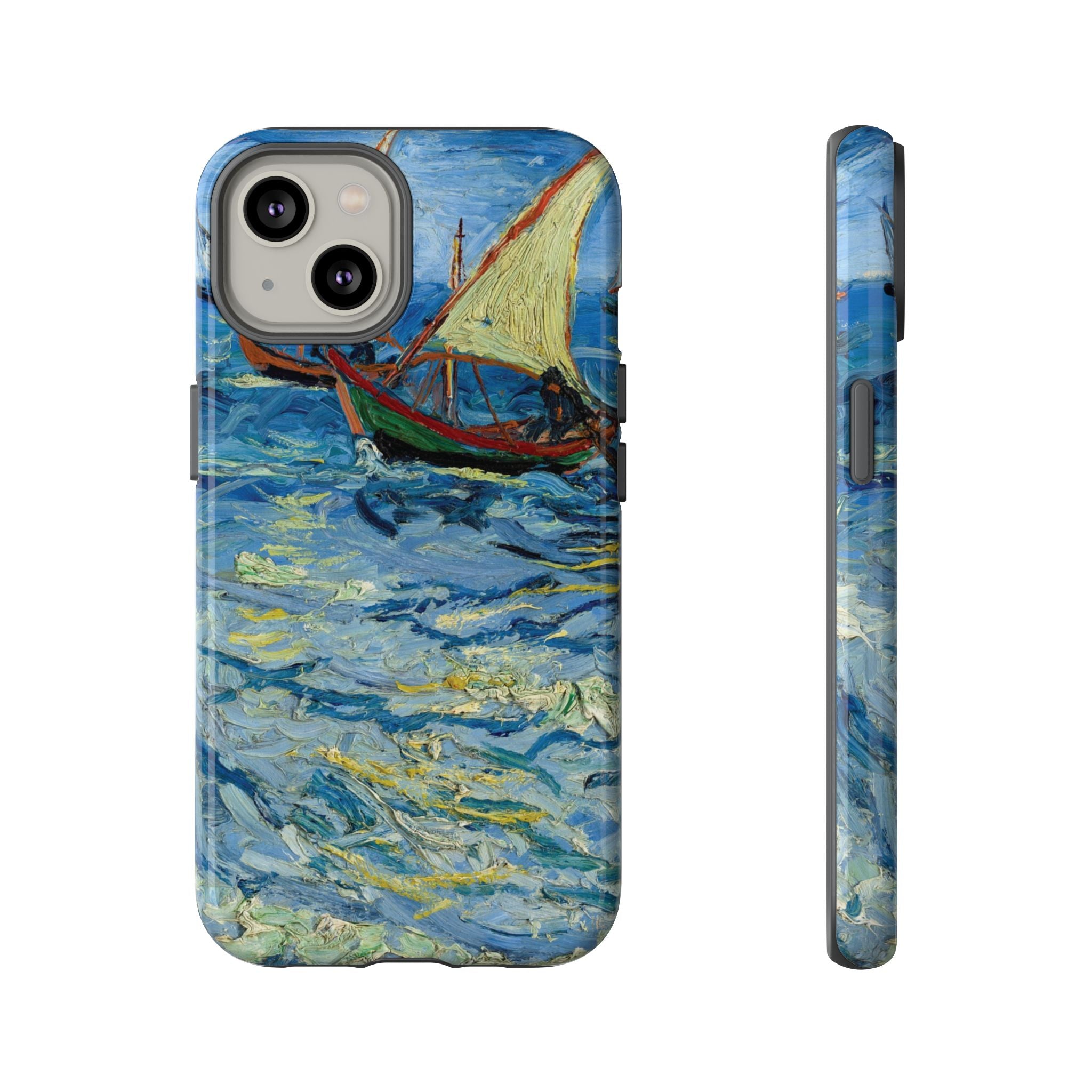 Fishing Boats at Sea by Vincent van Gogh - iPhone Tough Case