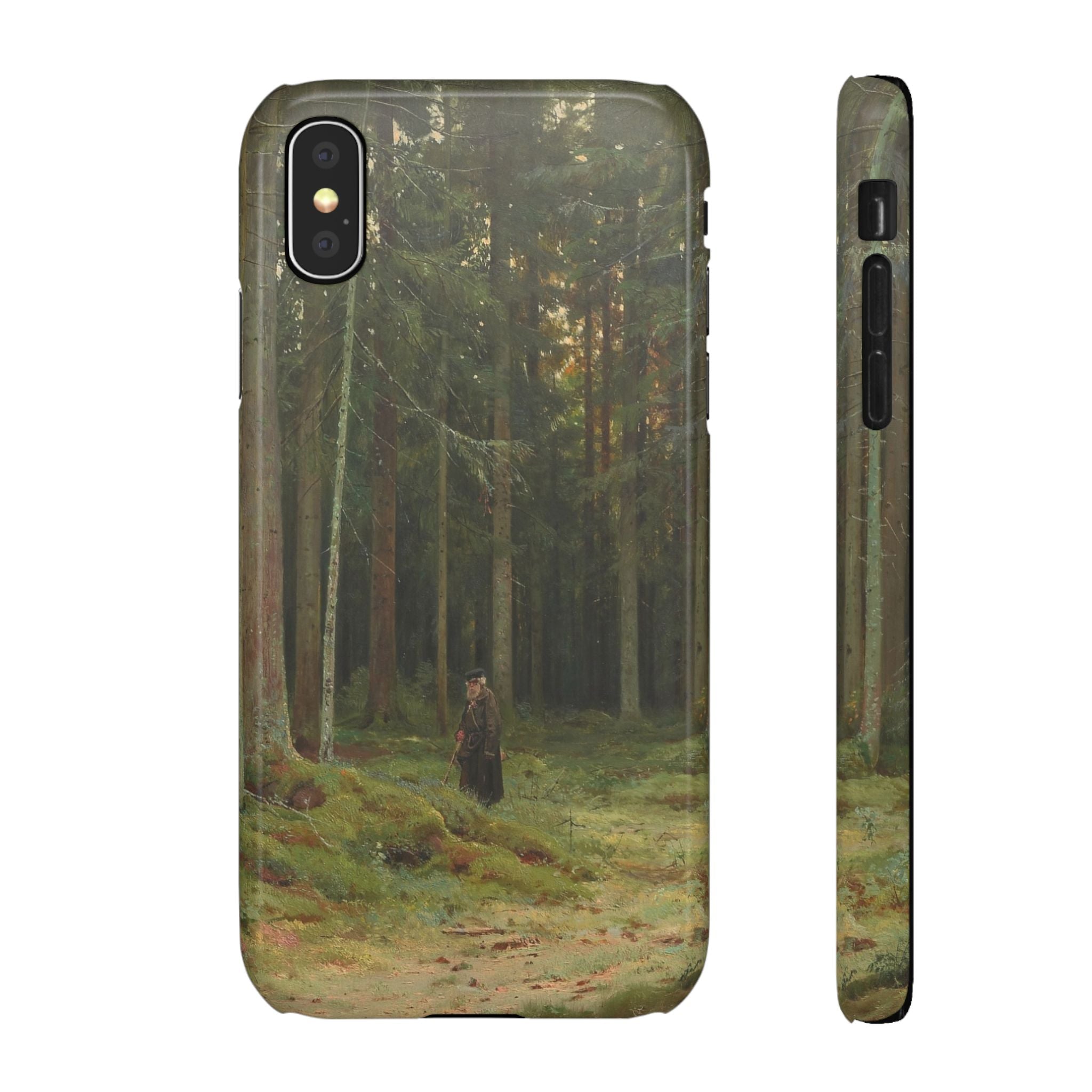 In the Forest of Countess Mordvinova Petergof by Ivan Ivanovich Shishkin - iPhone Slim Case